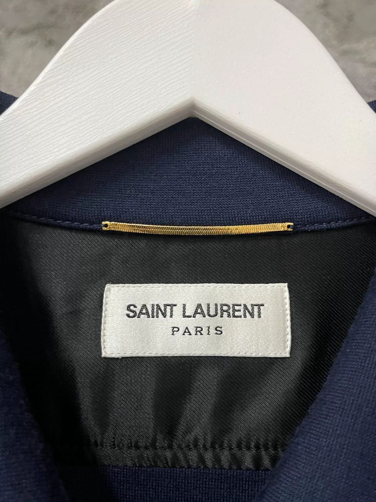 Saint Laurent Paris Saint Laurent Navy Shirt with YSL Logo Size US XS / EU 42 / 0 - 6 Thumbnail
