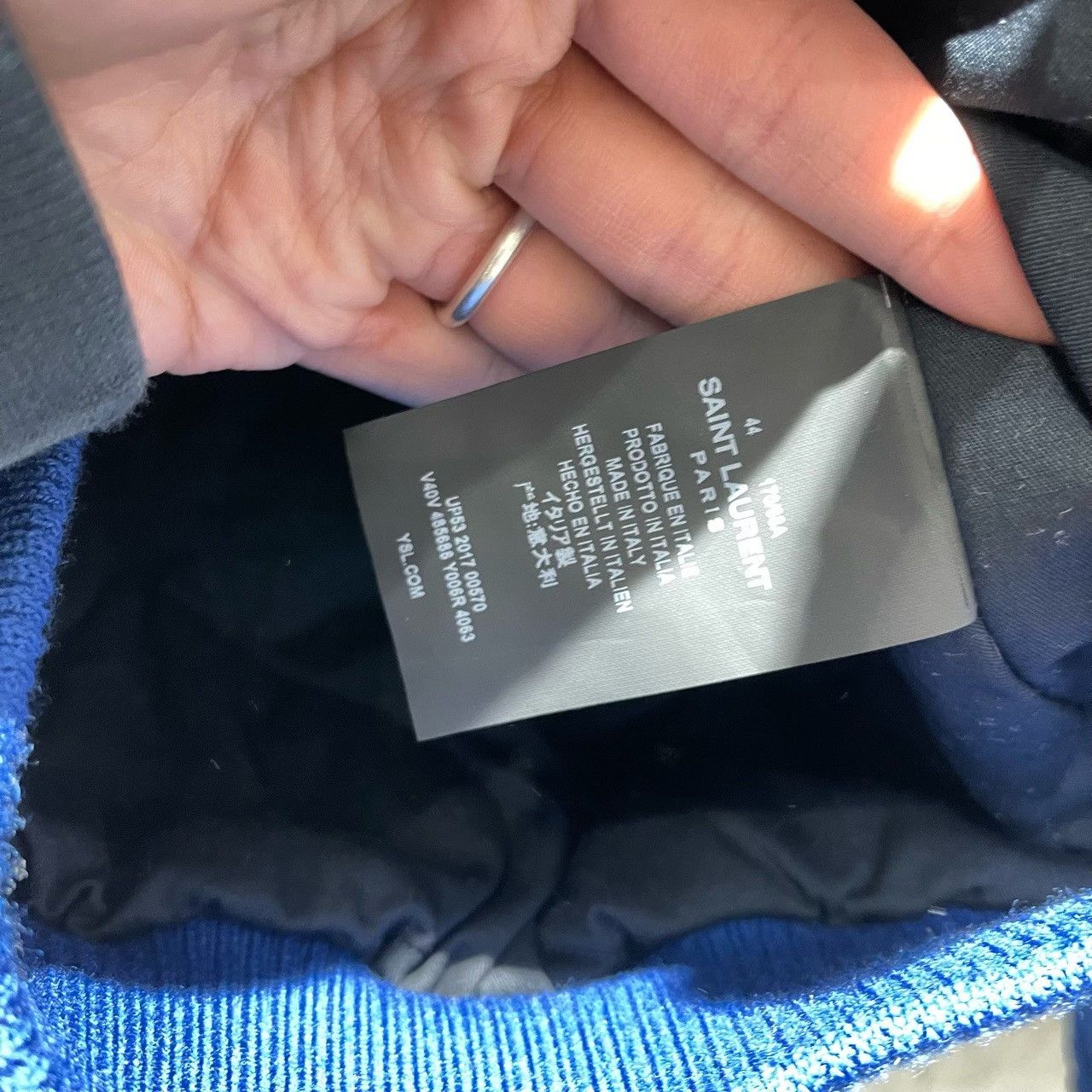 Saint Laurent Paris Saint Laurent Blue Corduroy Baseball Jacket Size US S / EU 44-46 / 1 - 6 Thumbnail