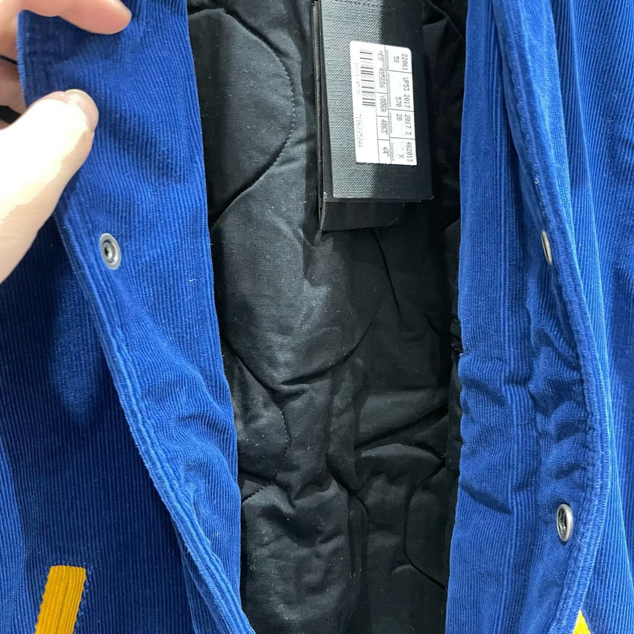 Saint Laurent Paris Saint Laurent Blue Corduroy Baseball Jacket Size US S / EU 44-46 / 1 - 4 Thumbnail