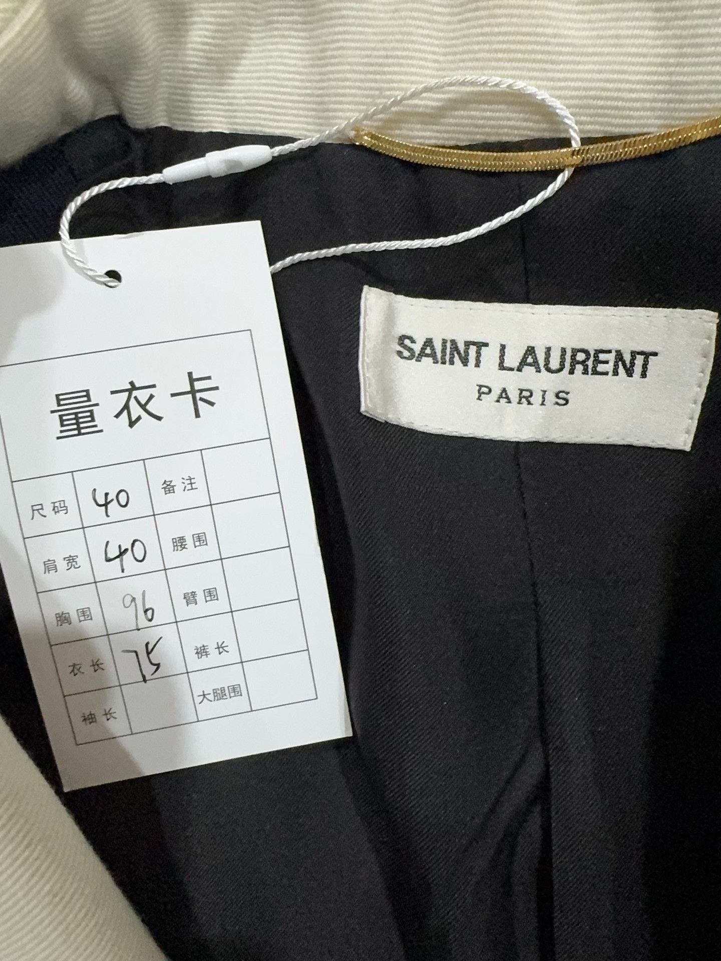 Saint Laurent Paris Saint Laurent Navy Gold Button Blazer Size US XXS / EU 40 - 3 Thumbnail