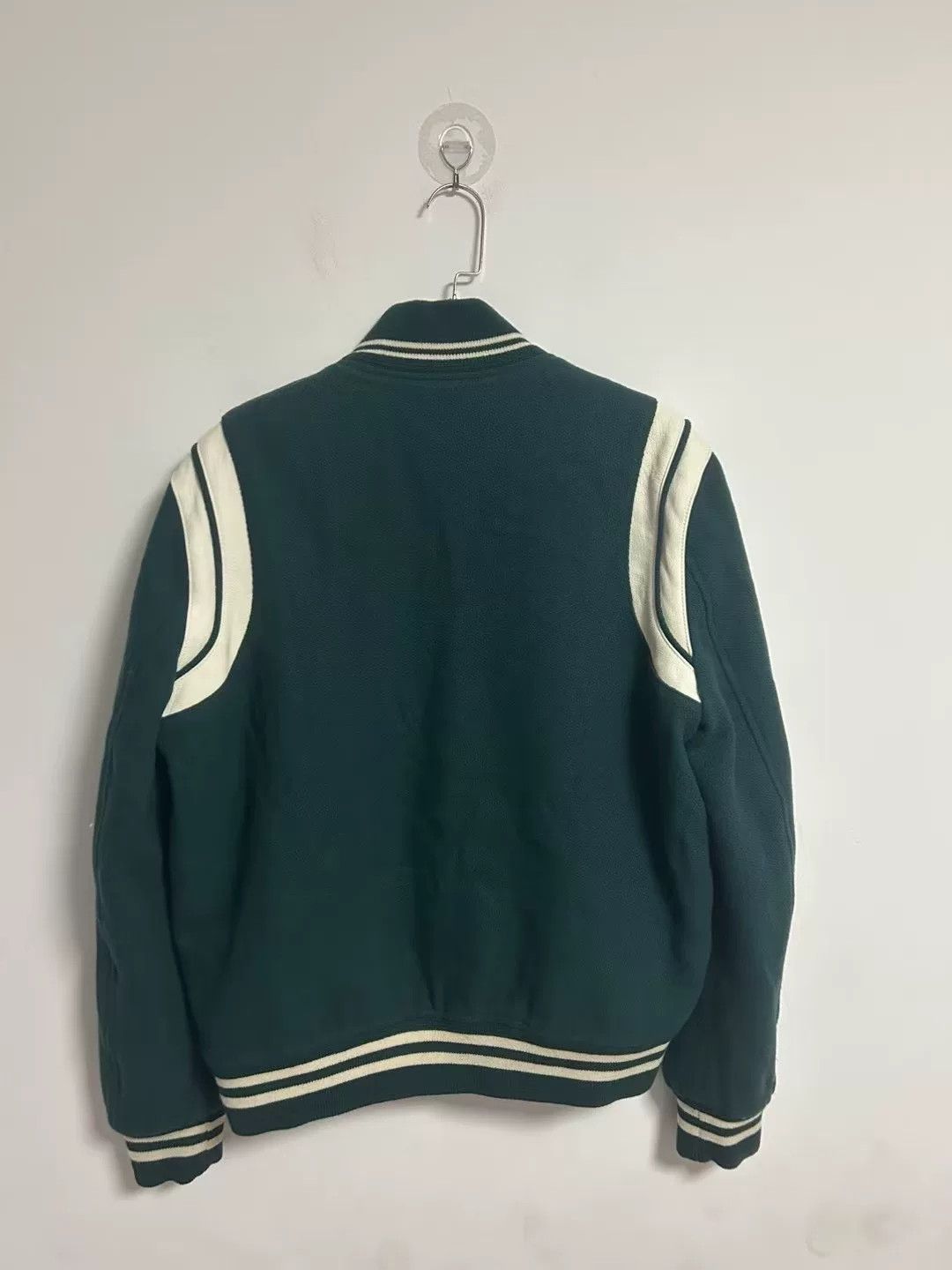 Saint Laurent Paris Saint Laurent Green Baseball Jacket Size US M / EU 48-50 / 2 - 2 Thumbnail