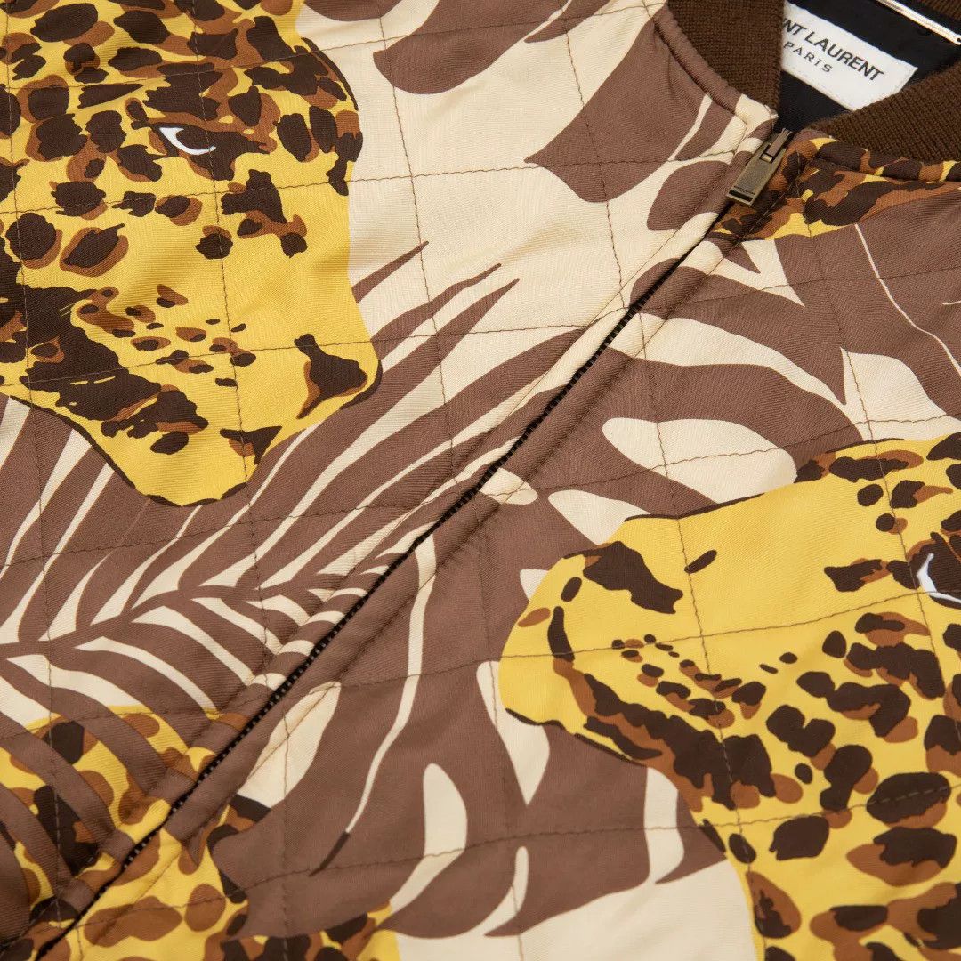 Saint Laurent Paris Saint Laurent Leopard Print Quilted Bomber Size US S / EU 44-46 / 1 - 4 Thumbnail