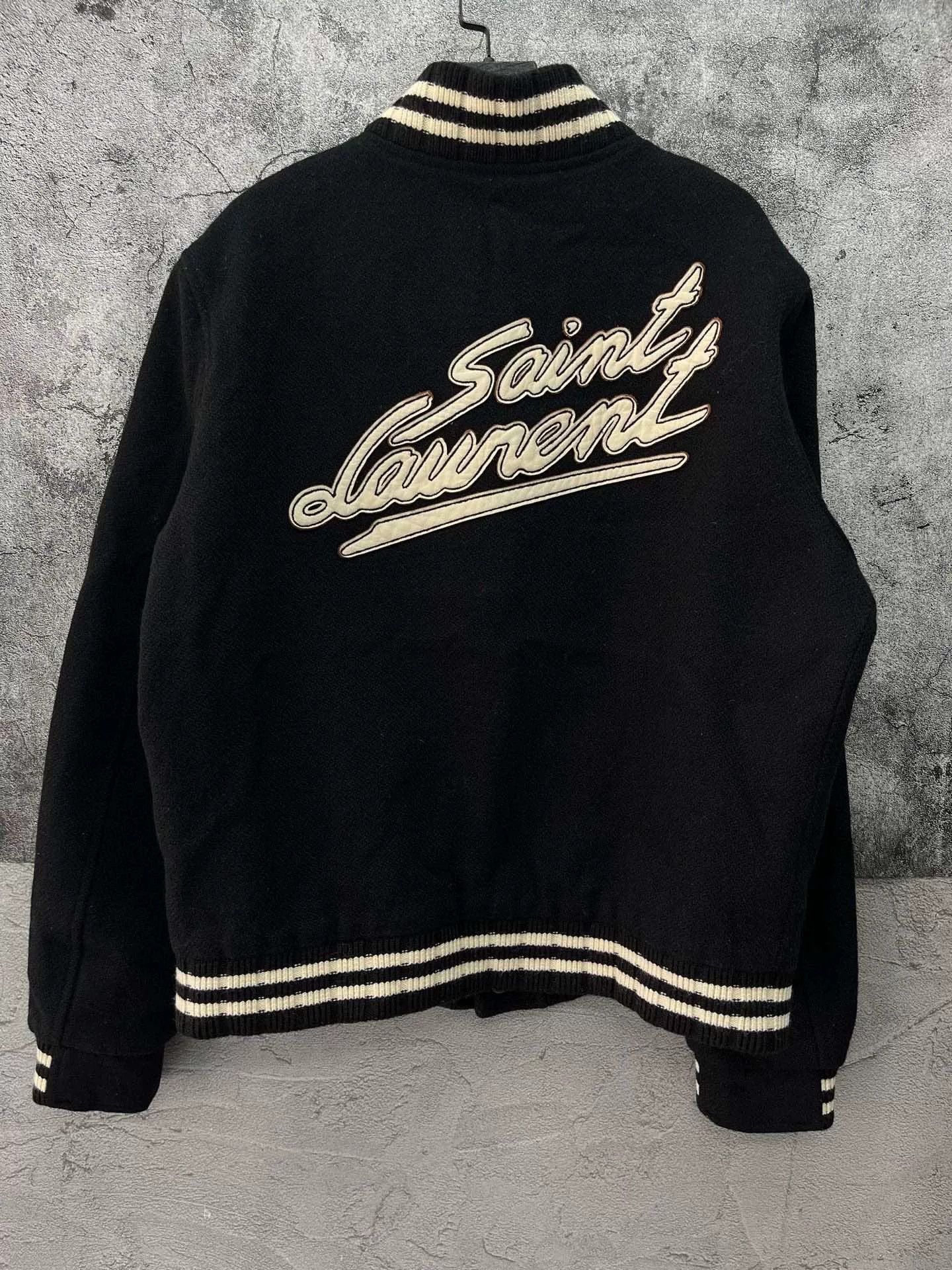 Saint Laurent Paris Saint Laurent Embroidered Back Baseball Jacket Size US M / EU 48-50 / 2 - 2 Thumbnail