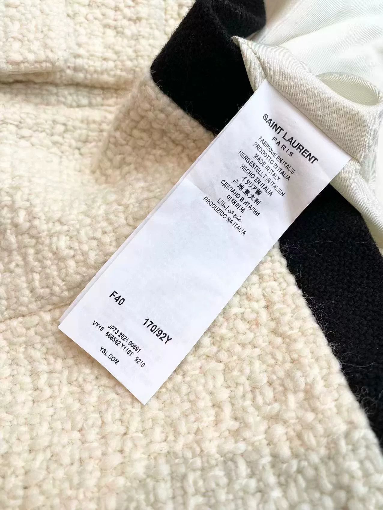 Saint Laurent Paris Saint Laurent SLP Wool Tweed Jacket Size S / US 4 / IT 40 - 6 Thumbnail