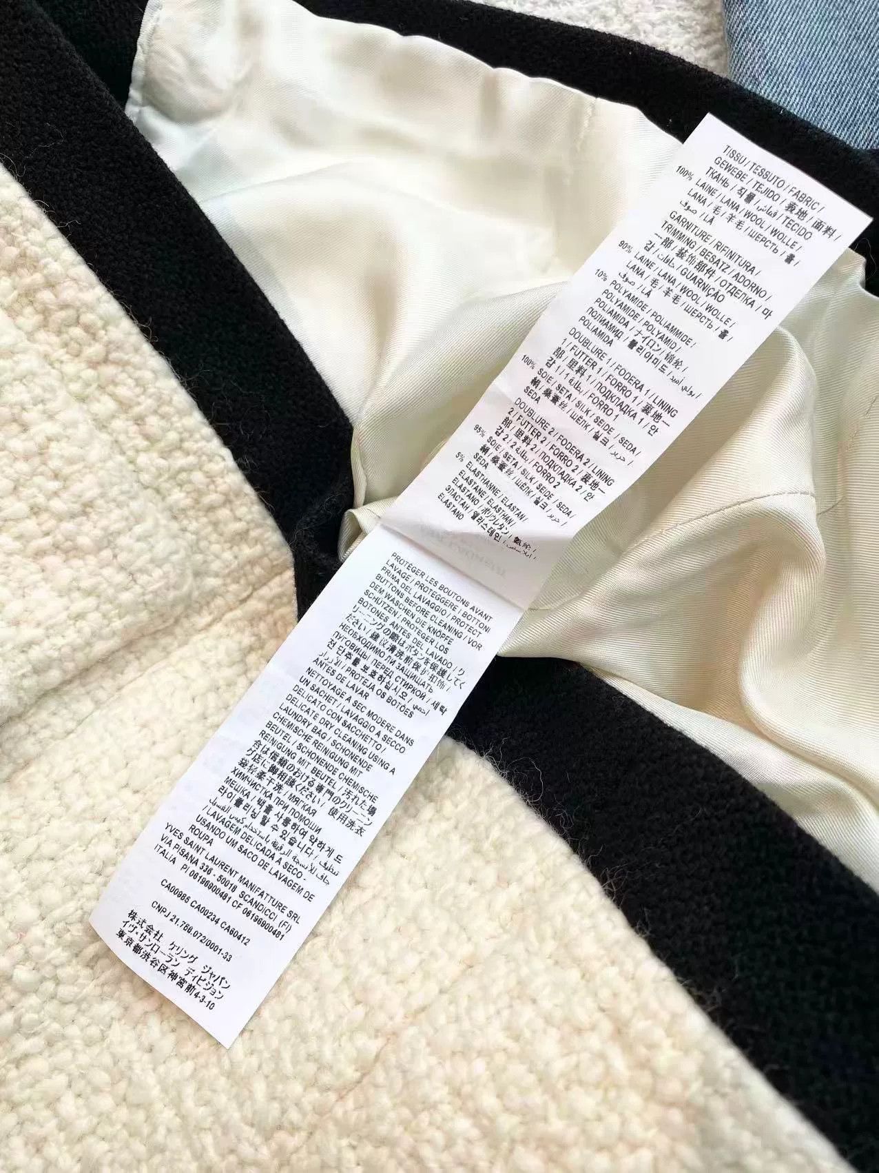Saint Laurent Paris Saint Laurent SLP Wool Tweed Jacket Size S / US 4 / IT 40 - 3 Thumbnail