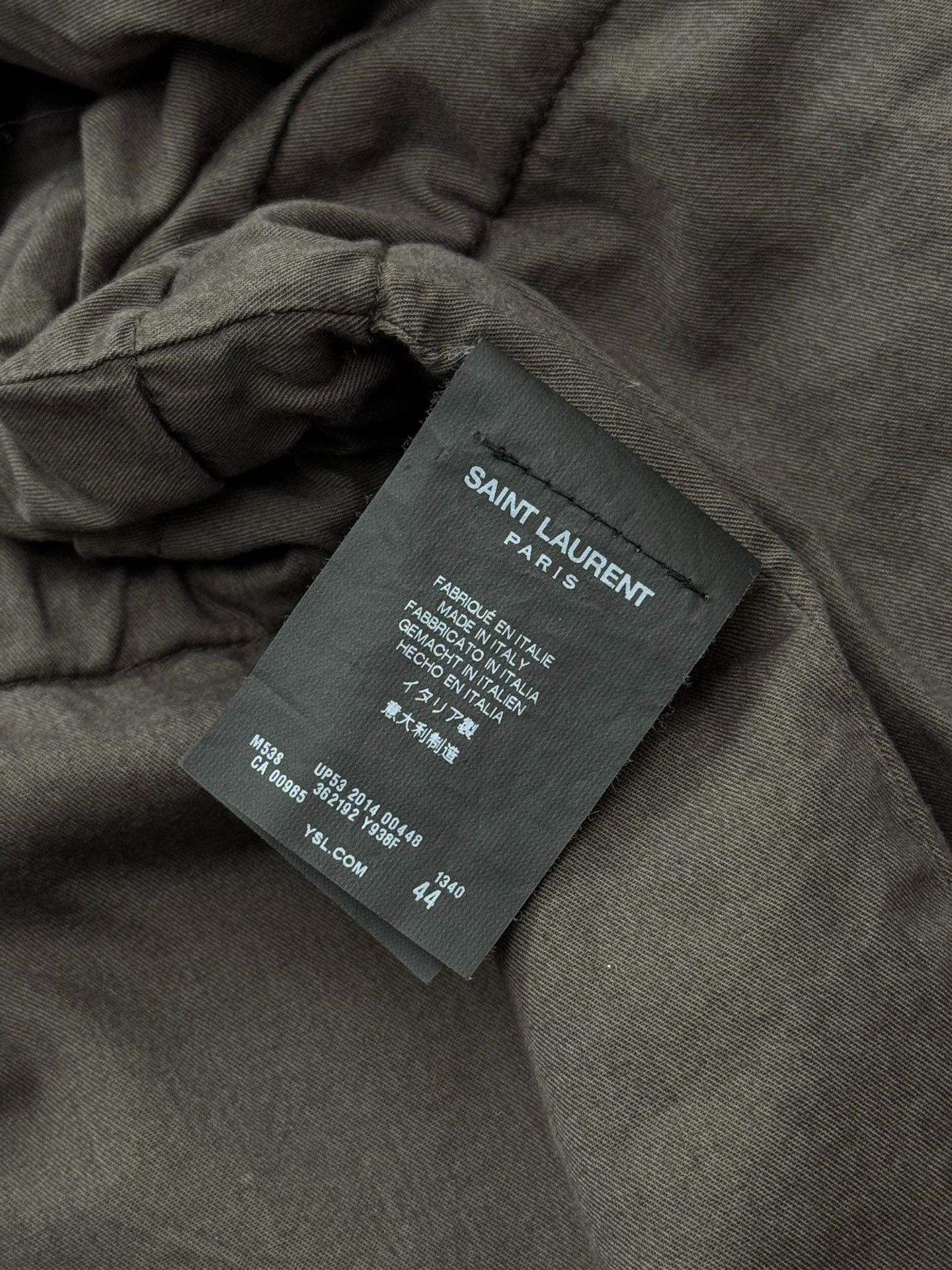 Saint Laurent Paris Saint Laurent 2014 Olive Military Jacket Size US S / EU 44-46 / 1 - 5 Thumbnail