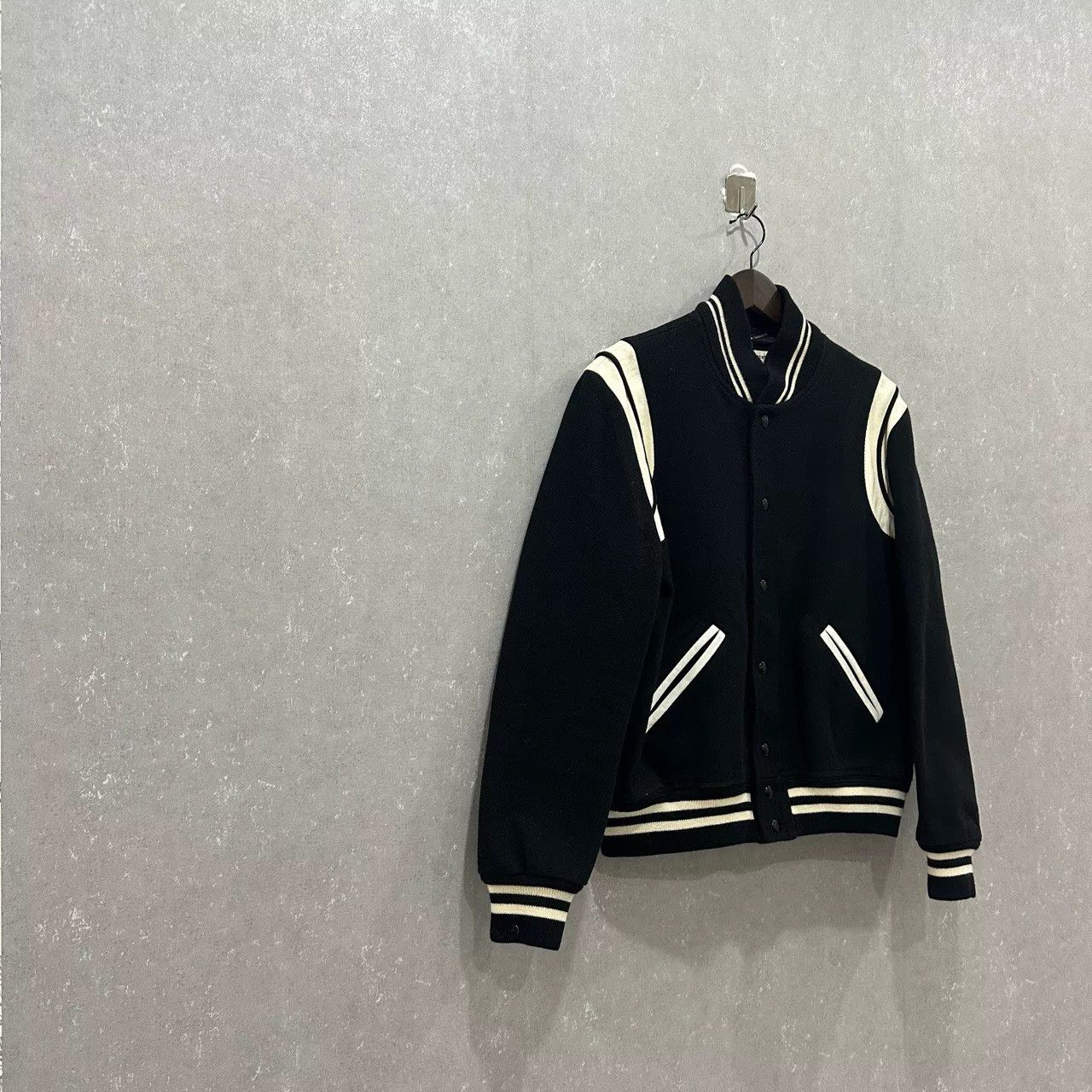 Saint Laurent Paris Saint Laurent Striped Baseball Jacket Size US M / EU 48-50 / 2 - 3 Thumbnail