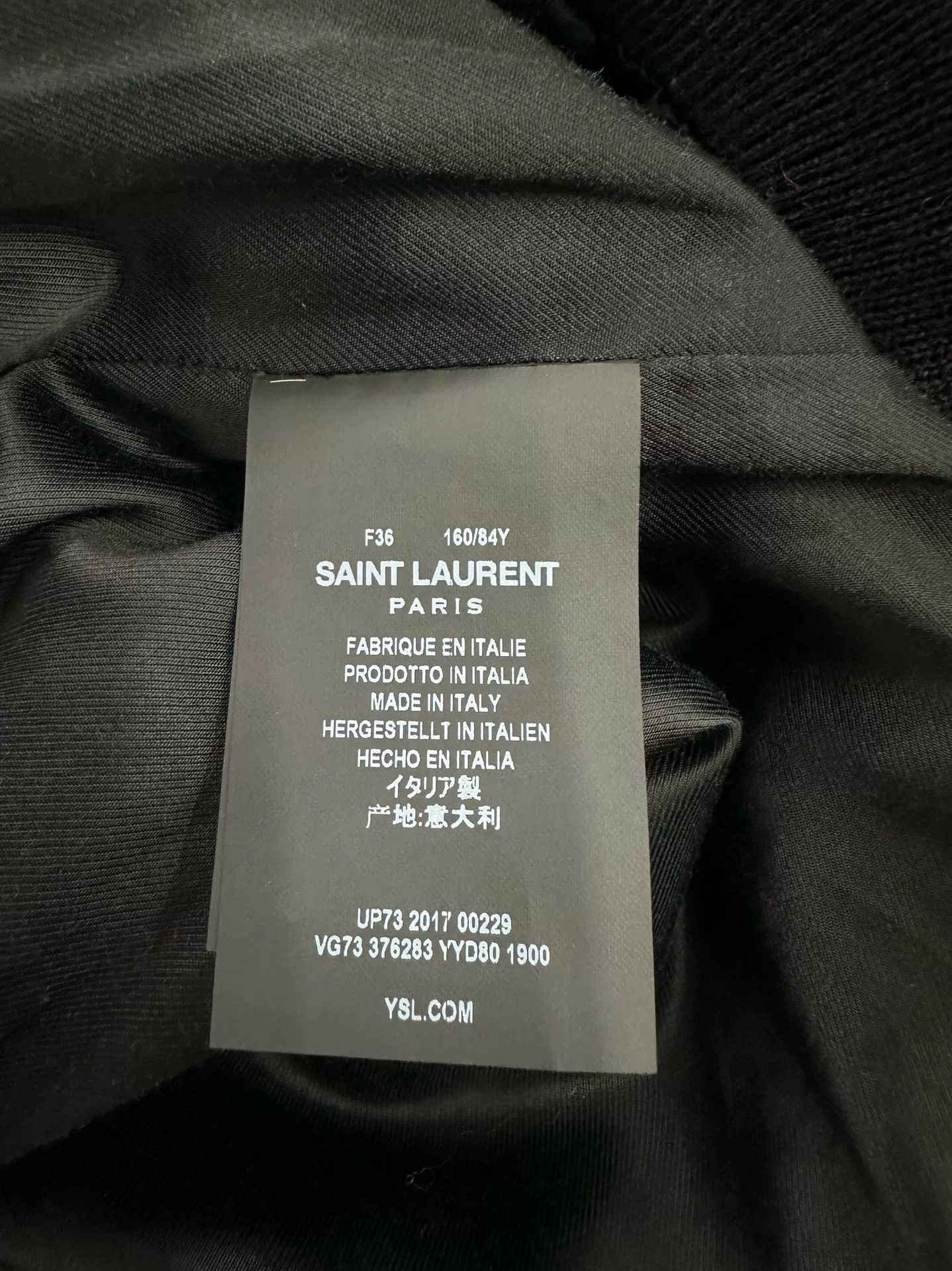 Saint Laurent Paris Saint Laurent Black White Varsity Jacket Size XS / US 0-2 / IT 36-38 - 5 Thumbnail