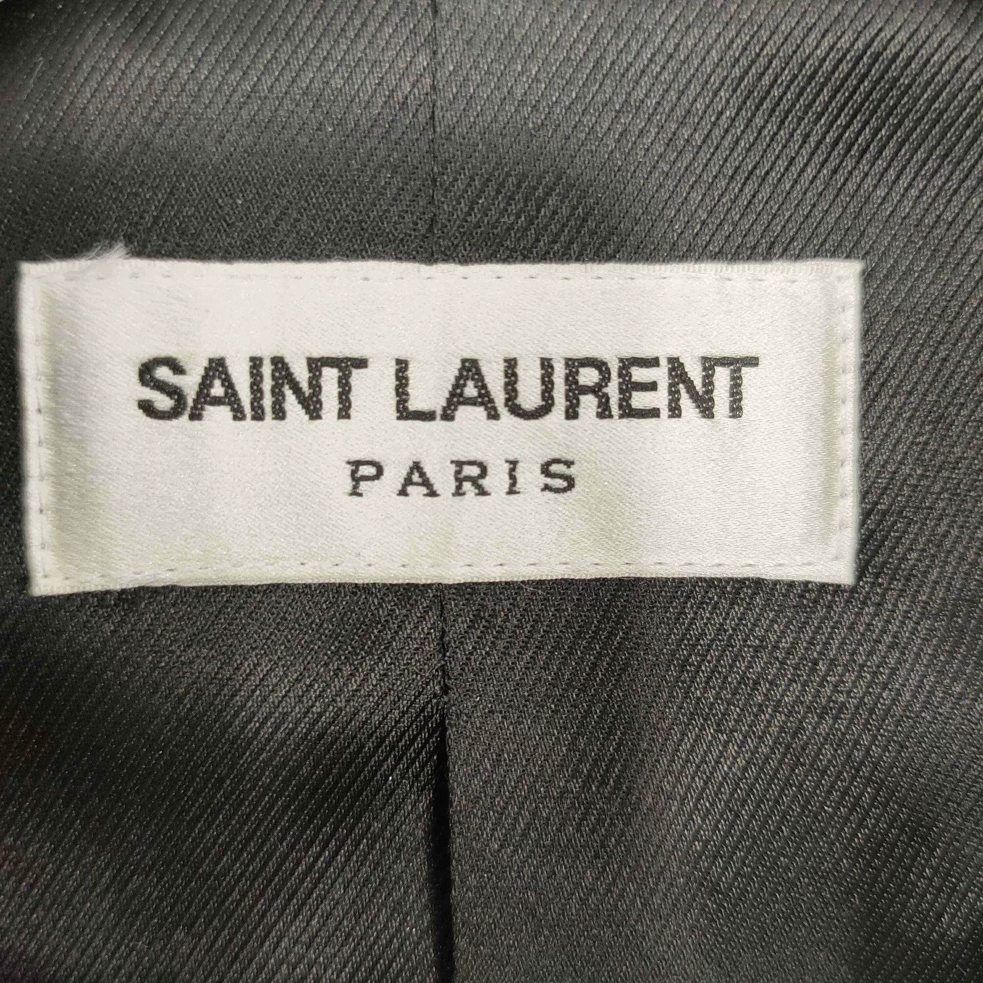 Saint Laurent Paris Saint Laurent Black Double-Breasted Wool Coat Size US L / EU 52-54 / 3 - 3 Thumbnail