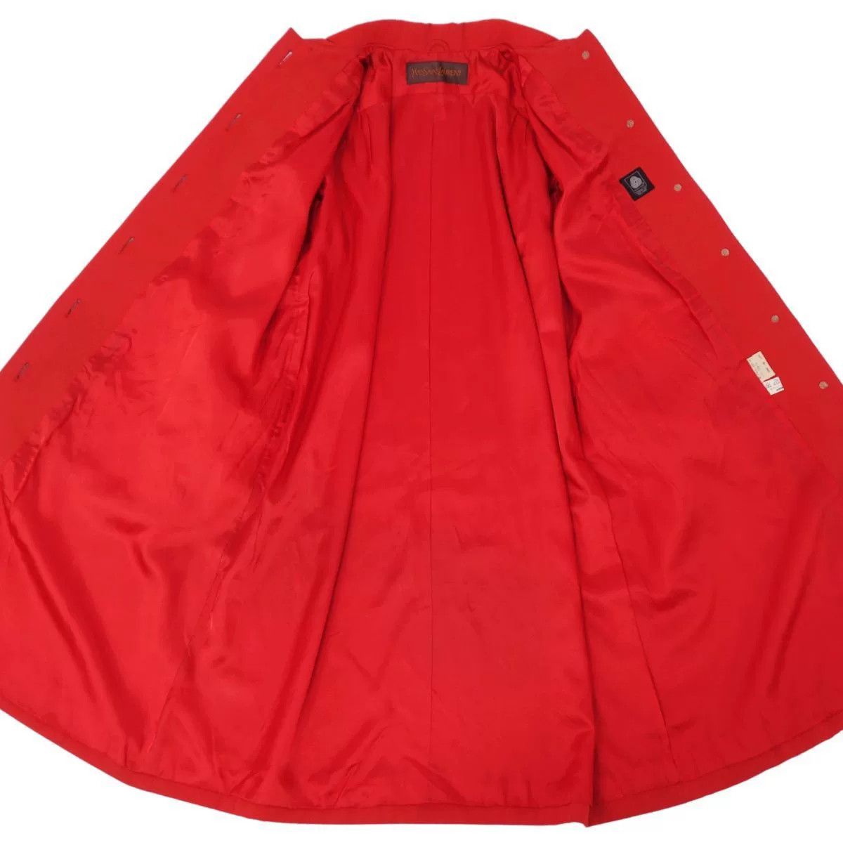 Saint Laurent Paris Yves Saint Laurent Red Long Coat Size S / US 4 / IT 40 - 6 Thumbnail