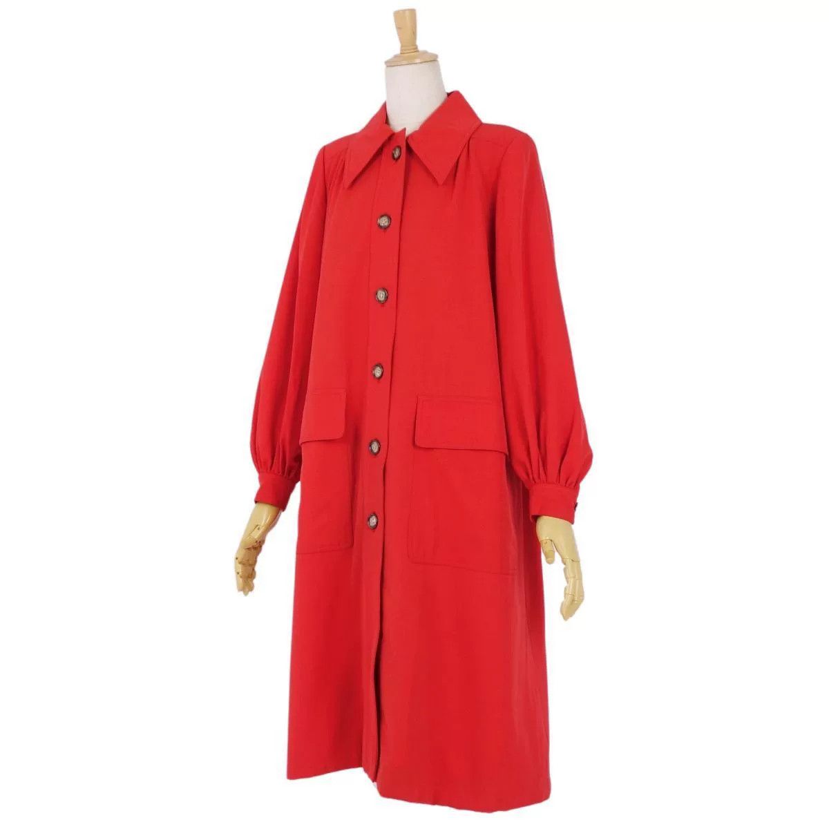 Saint Laurent Paris Yves Saint Laurent Red Long Coat Size S / US 4 / IT 40 - 2 Thumbnail