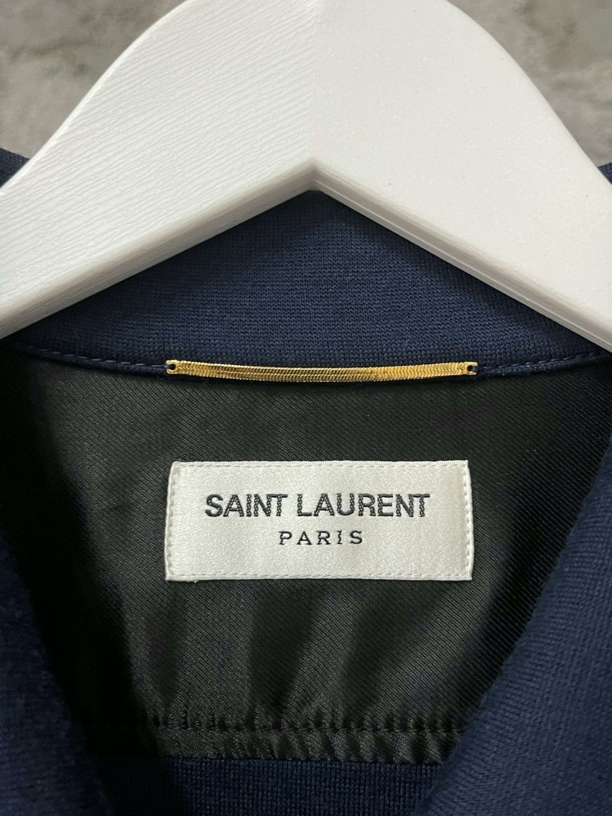 Saint Laurent Paris Saint Laurent Navy Blue Shirt Size US XS / EU 42 / 0 - 6 Thumbnail