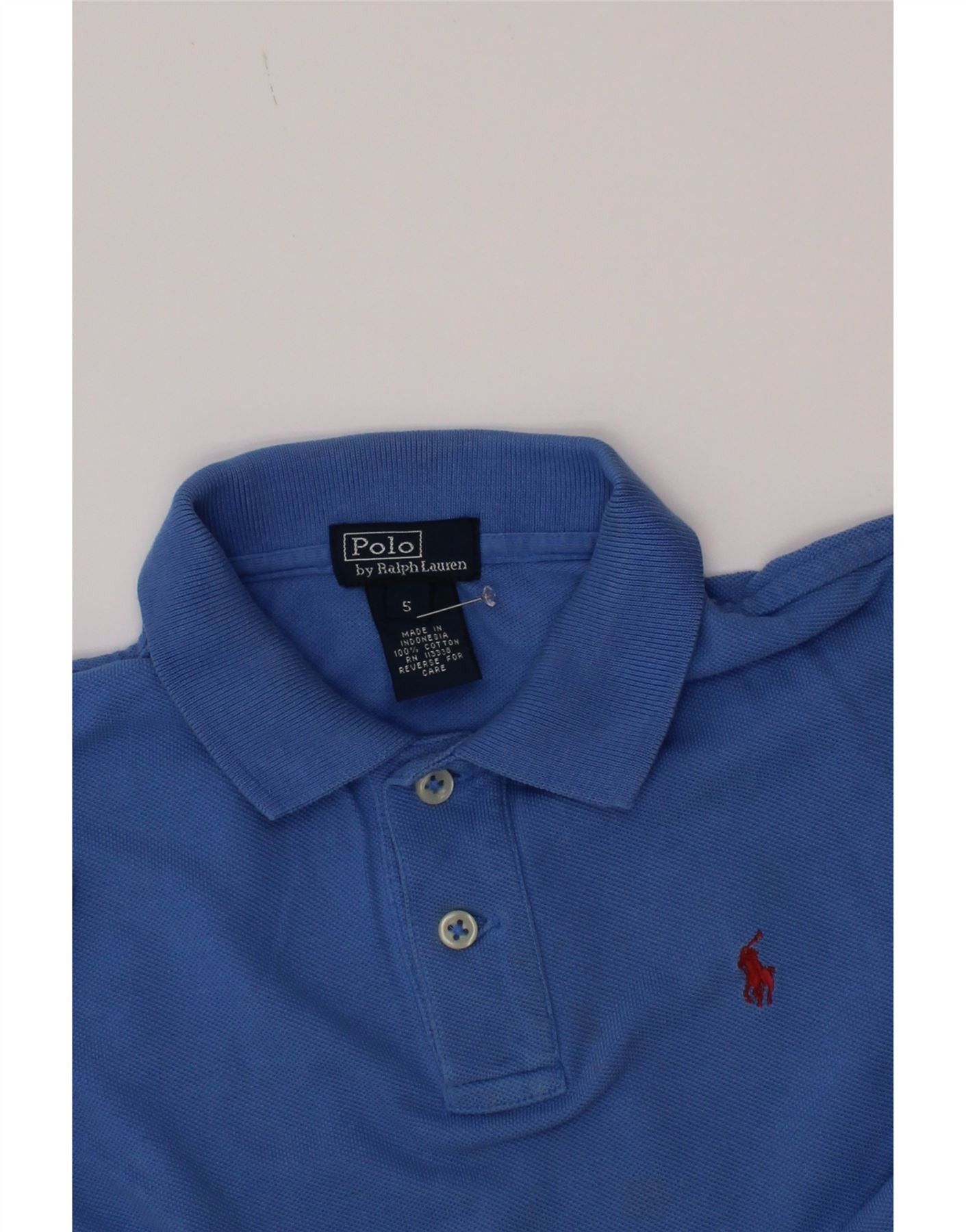 Polo Ralph Lauren Boys Polo Shirt 4-5 Years Blue Cotton Size XS / US 0-2 / IT 36-38 - 3 Thumbnail