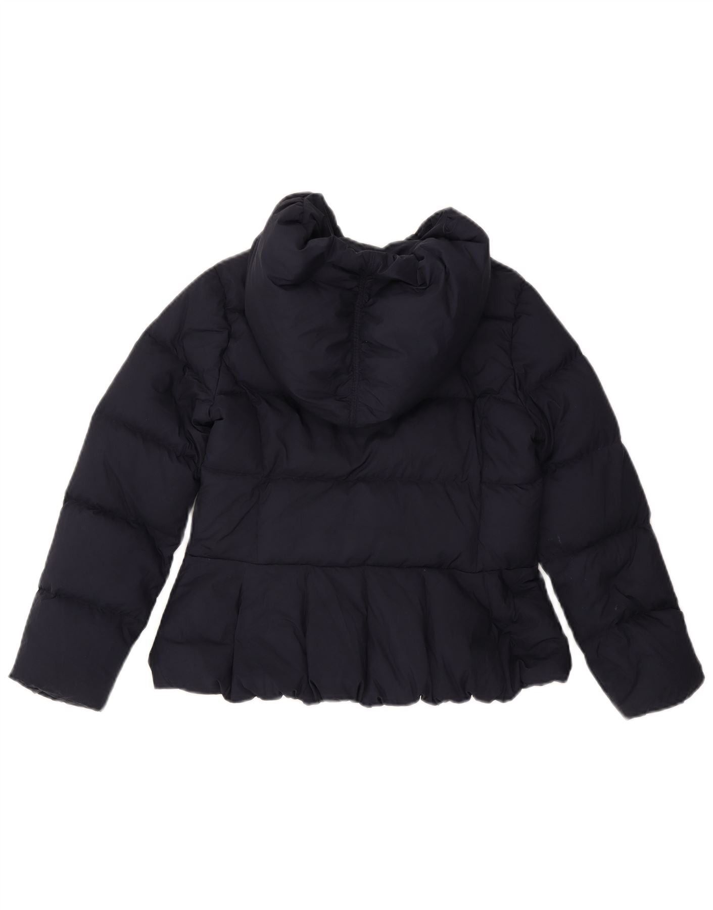 Ralph Lauren Girls Hooded Padded Jacket 11-12 Years Navy Blue Polyester Size M / US 6-8 / IT 42-44 - 2 Thumbnail