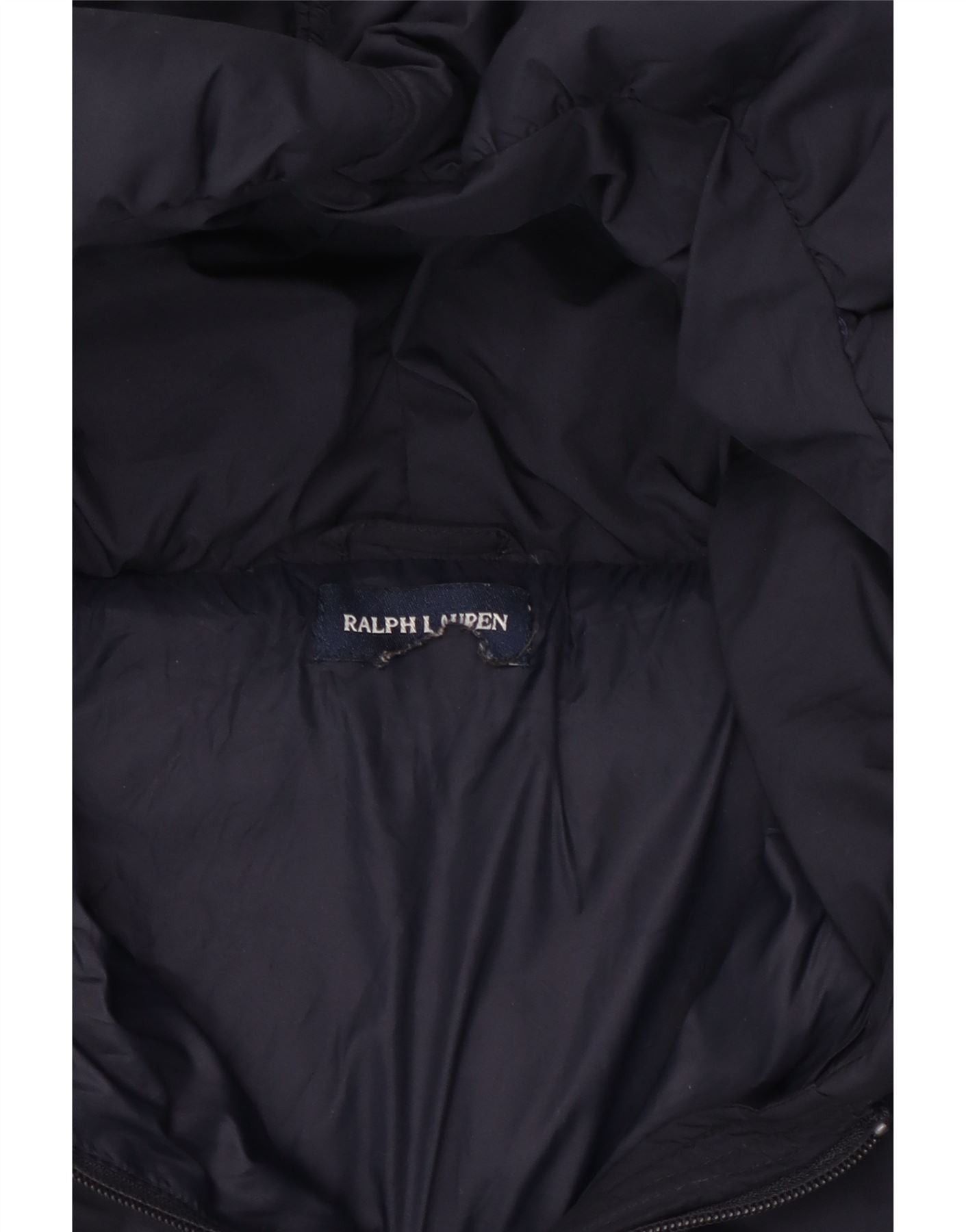 Ralph Lauren Girls Hooded Padded Jacket 11-12 Years Navy Blue Polyester Size M / US 6-8 / IT 42-44 - 4 Thumbnail