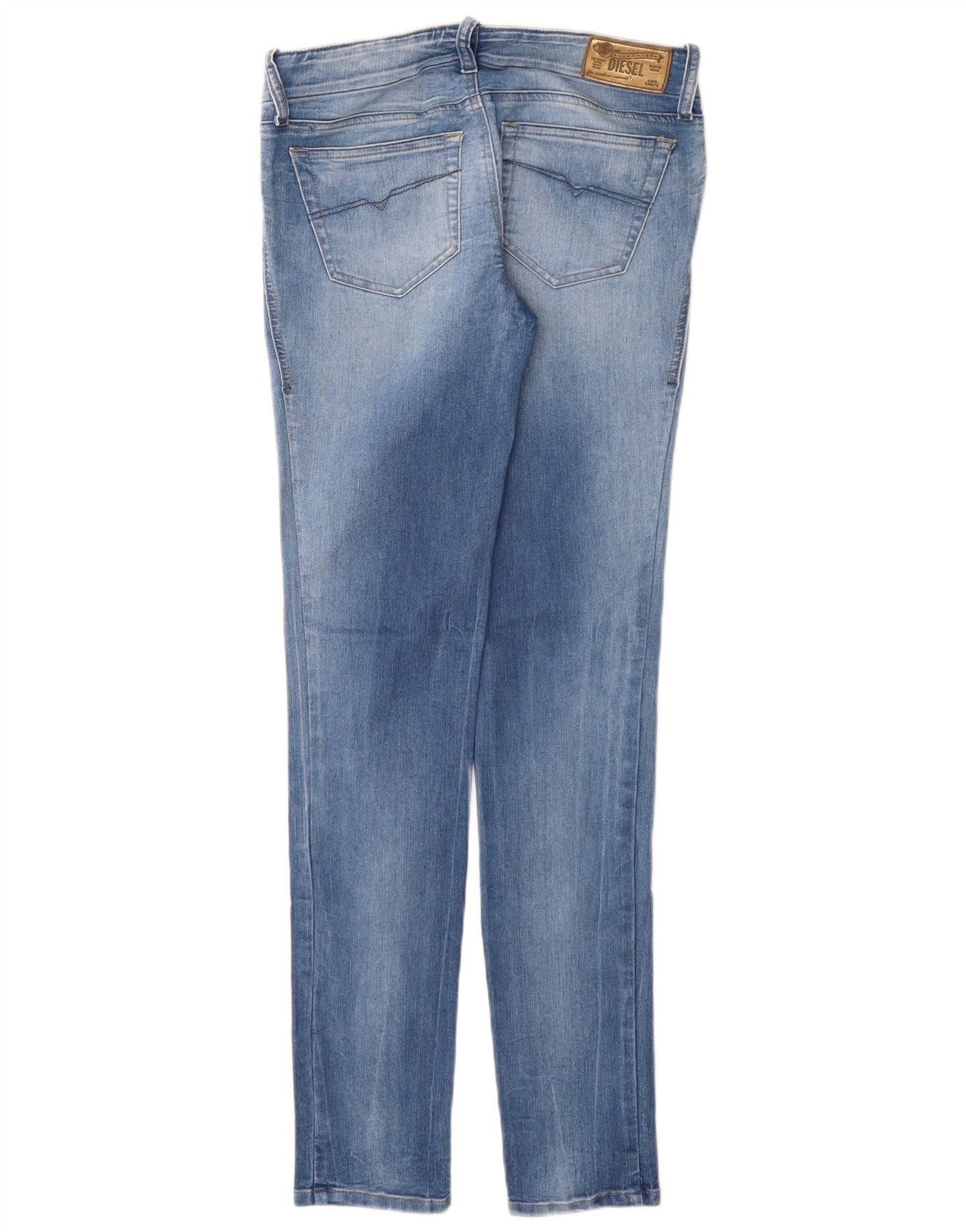 Diesel Womens Grupee Super Slim Jeans W29 L32 Blue Cotton Size 42" / US 20 - 2 Thumbnail
