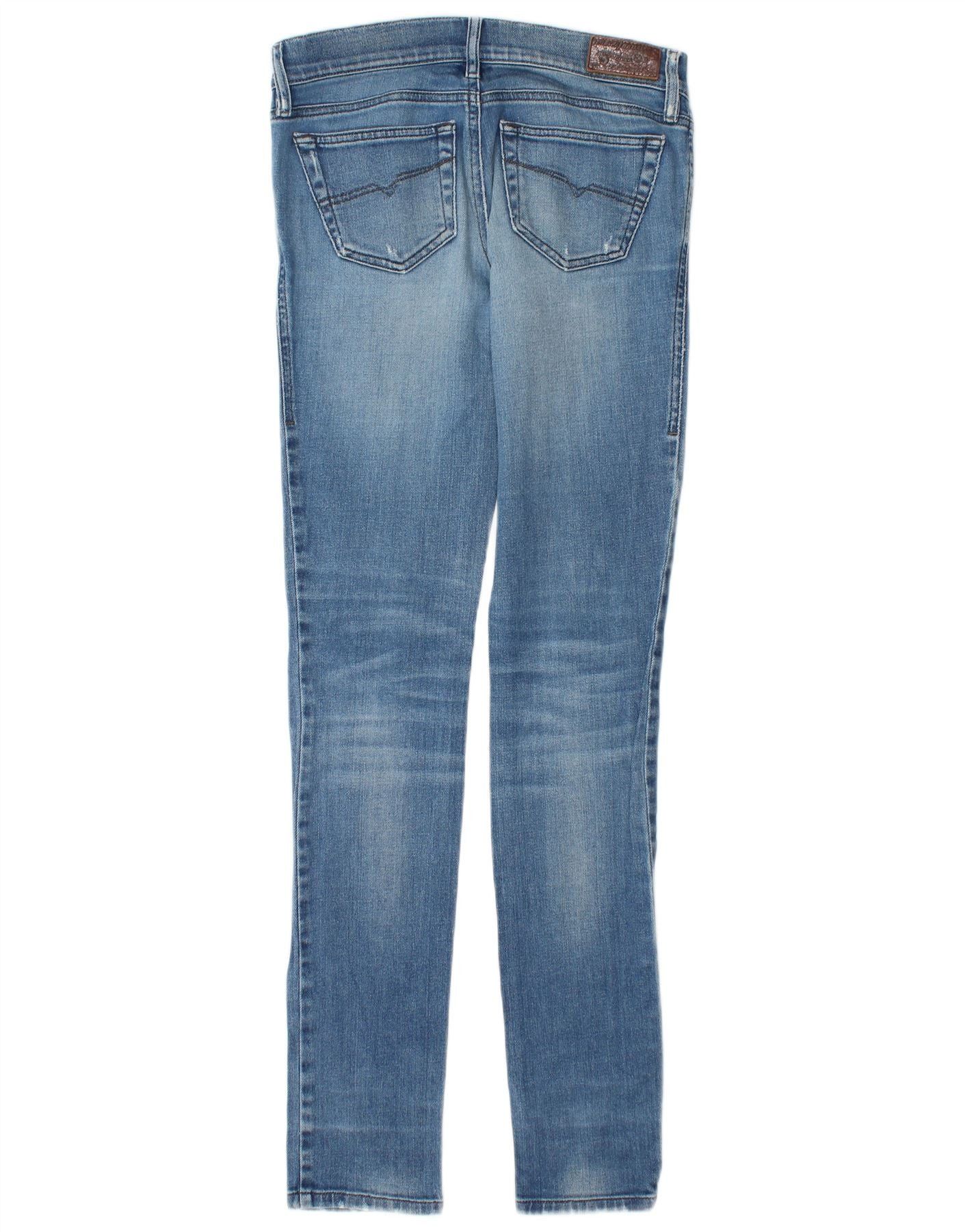 Diesel Womens Grupee Low Waist Super Slim Skinny Jeans W25 L32 Blue Size 25" / US 0 / IT 36 - 2 Thumbnail