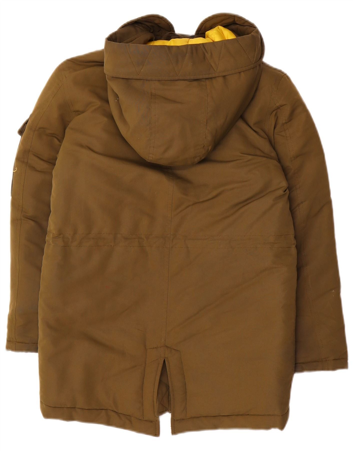 Diesel Boys Hooded Parka Jacket 9-10 Years Khaki Polyester Size M / US 6-8 / IT 42-44 - 2 Thumbnail