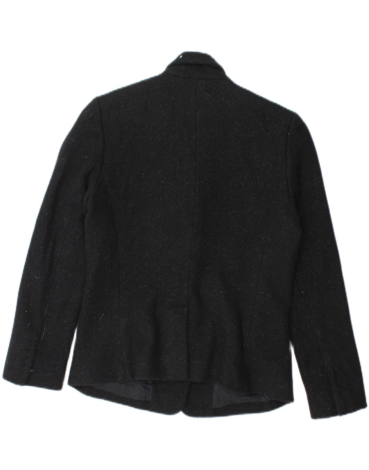 Ralph Lauren Womens 1 Button 3/4 Sleeve Blazer Jacket US 6 Medium Black Size S / US 4 / IT 40 - 2 Thumbnail