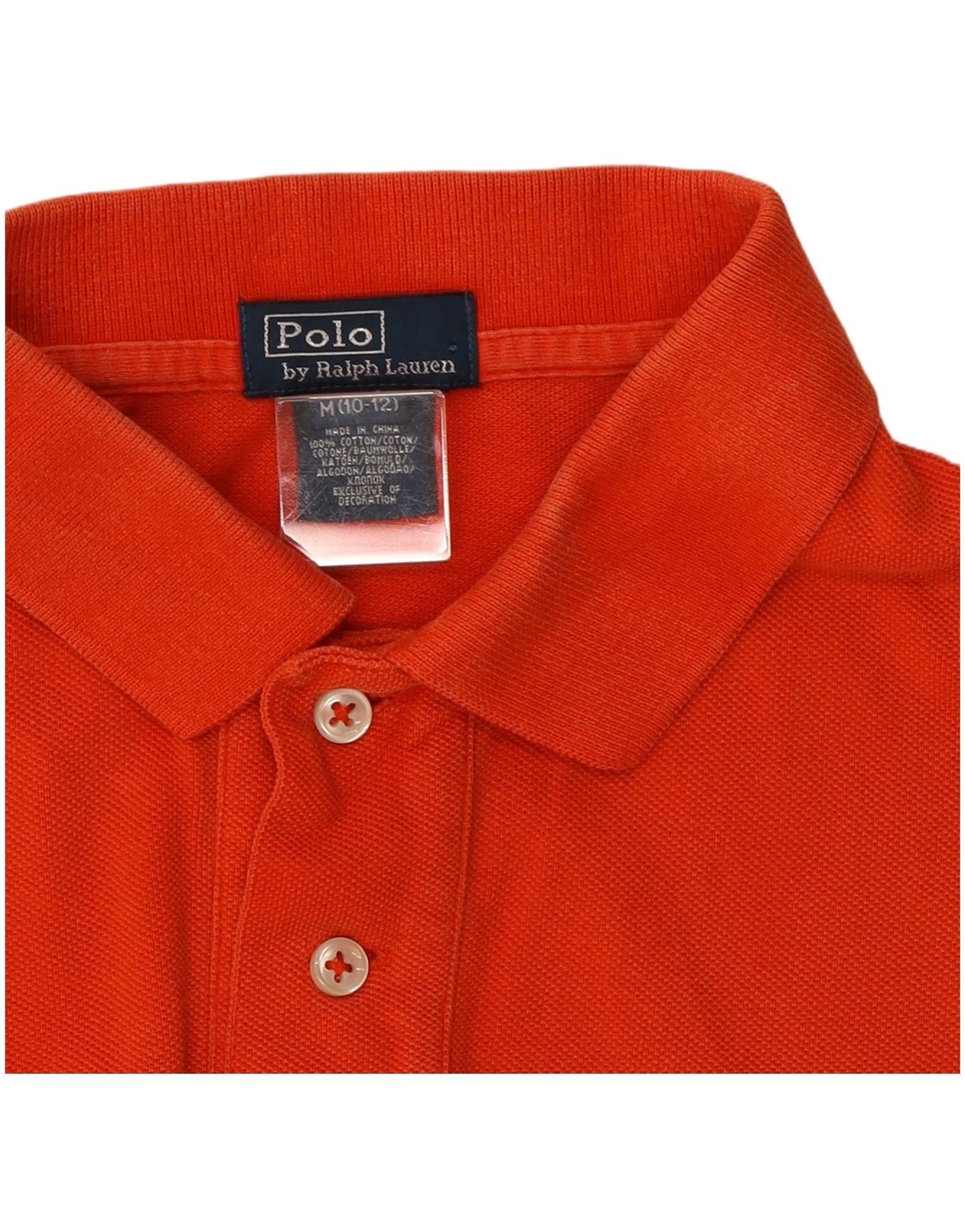 Polo Ralph Lauren Boys Polo Shirt 10-11 Years Medium Orange Cotton Size M / US 6-8 / IT 42-44 - 3 Thumbnail