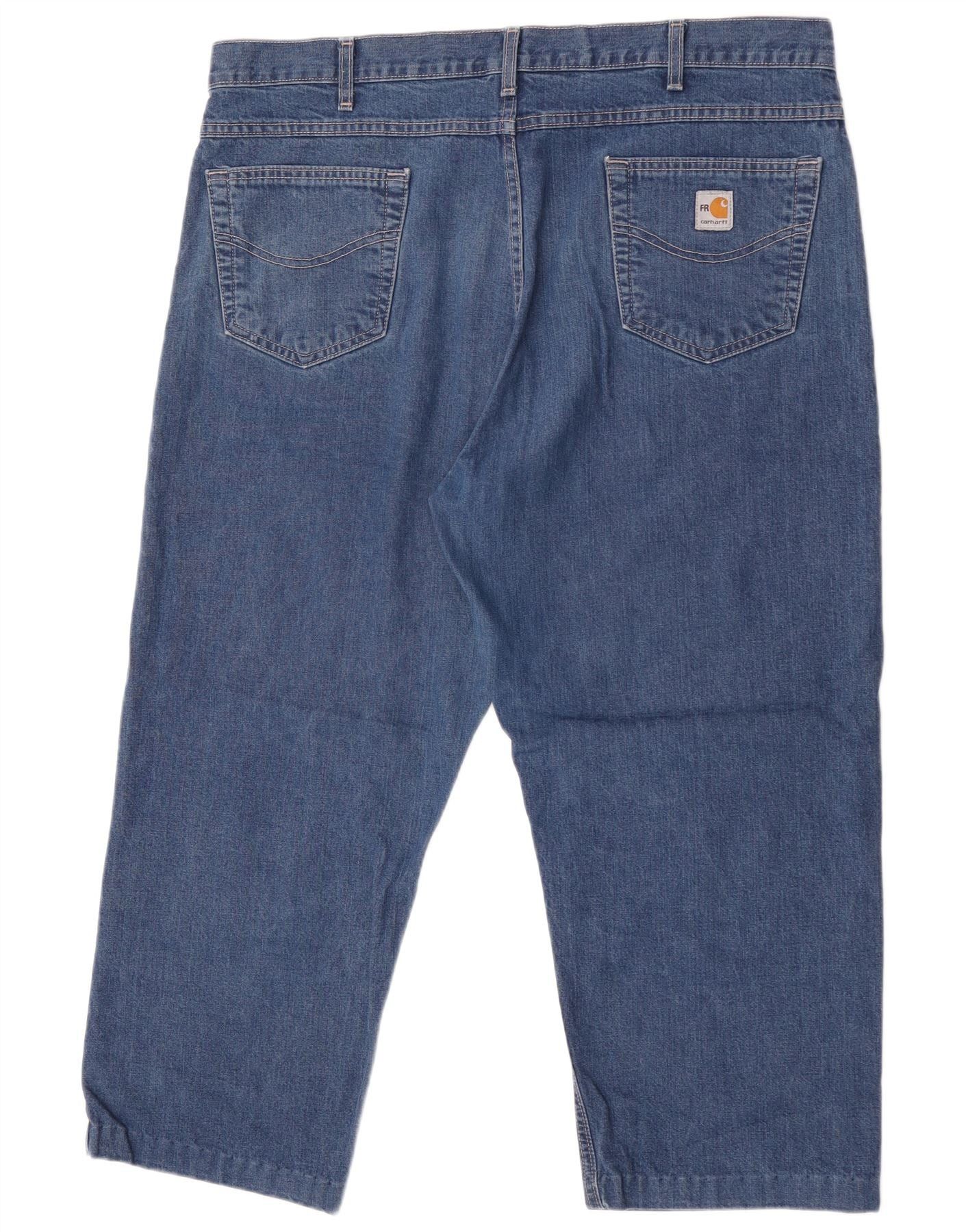 Carhartt Mens Cropped Jeans W42 L26 Blue Size US 34 / EU 50 - 2 Thumbnail