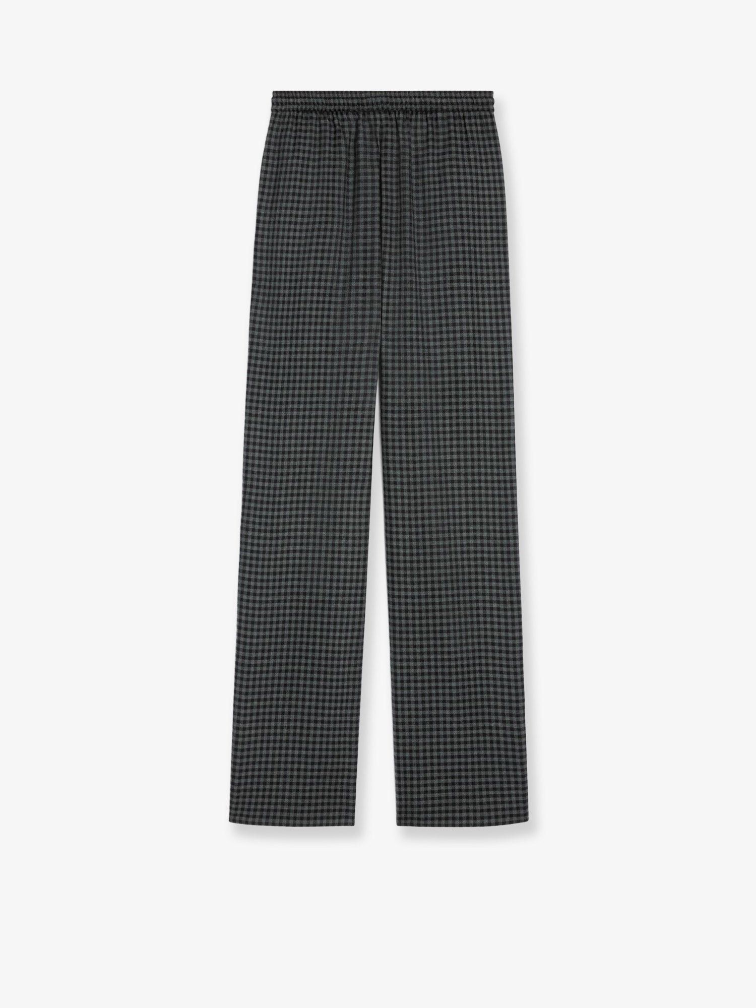 Celine Madras wool and cashmere jogger trousers 42 - USA Tariffs Included Size 28" / US 6 / IT 42 - 2 Thumbnail