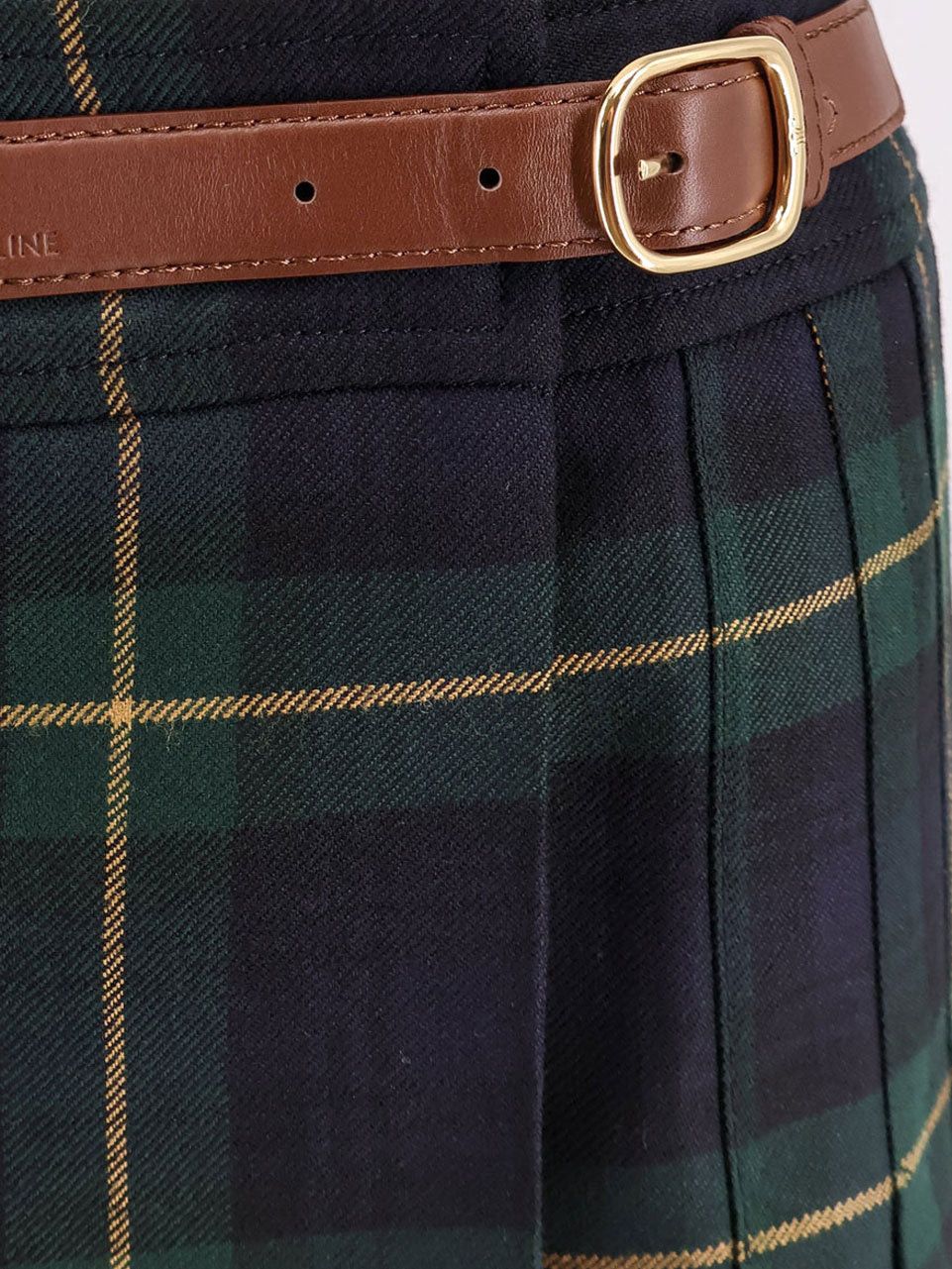 Celine Tartan wool kilt miniskirt 40 - USA Tariffs Included Size 27" / US 4 / IT 40 - 3 Thumbnail