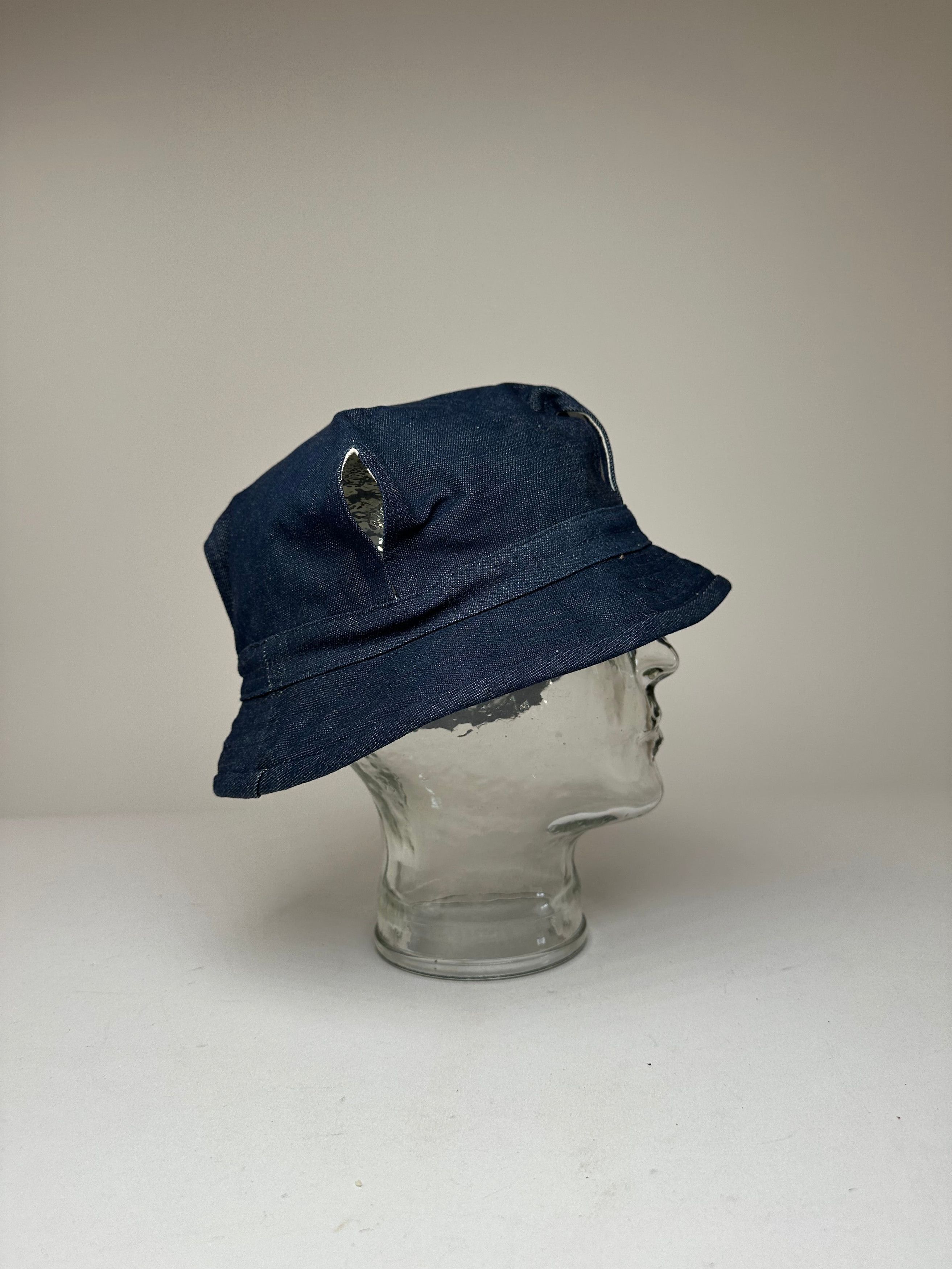 Other Vintage Issey Miyake Denim Hat M Blue Size ONE SIZE - 6 Thumbnail