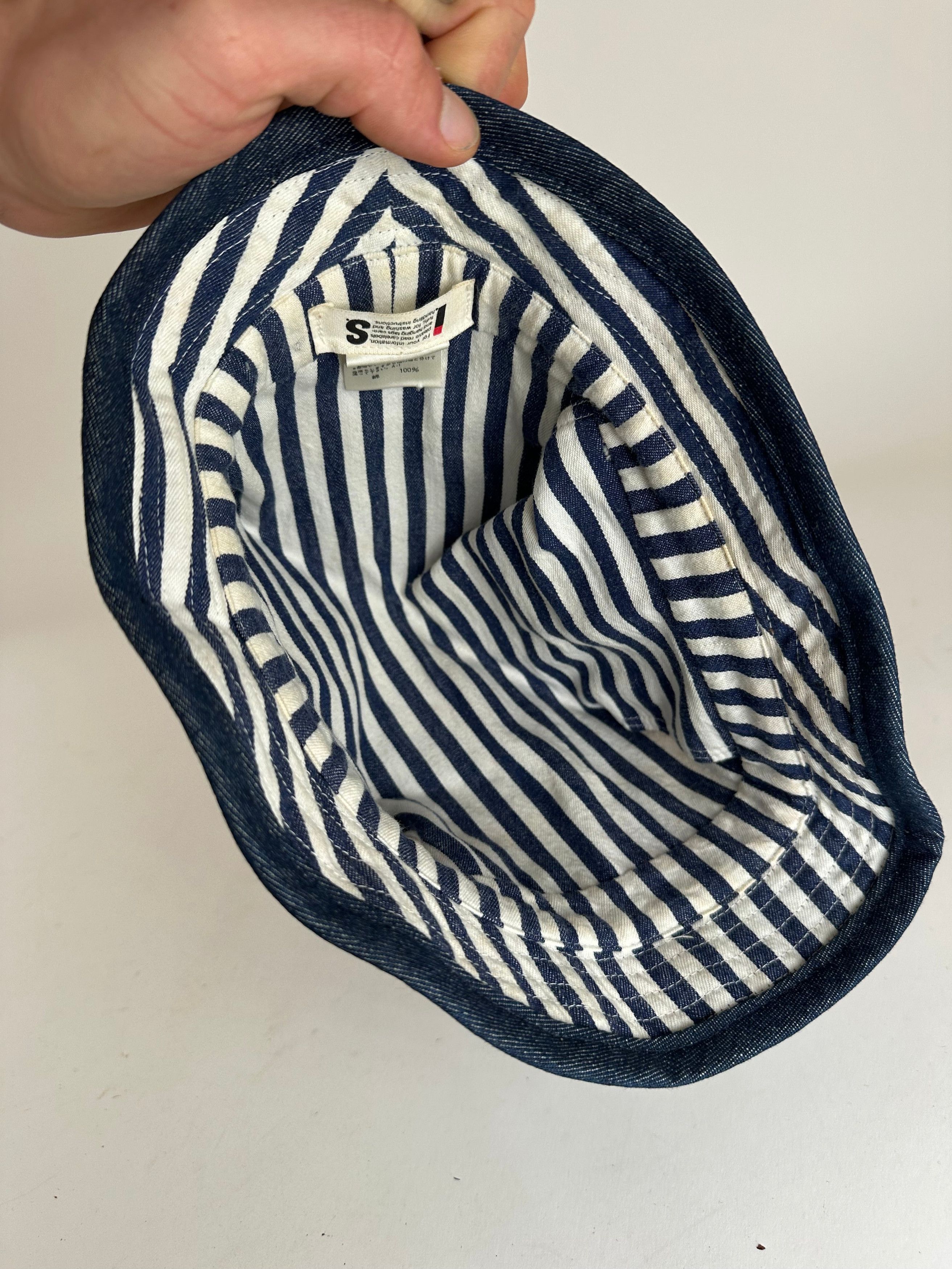 Other Vintage Issey Miyake Denim Hat M Blue Size ONE SIZE - 8 Thumbnail