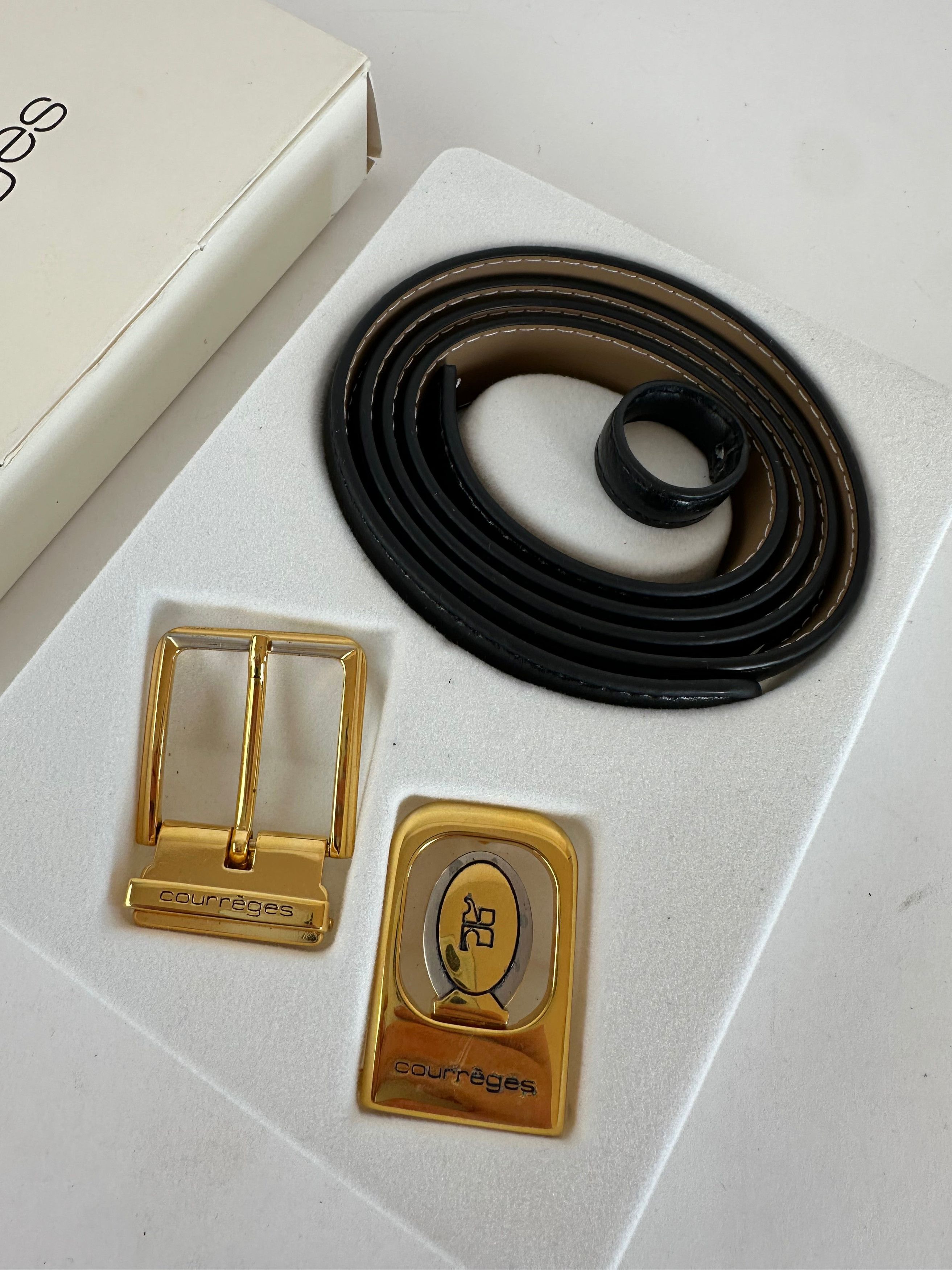 Courreges Vintage Leather Belt Set Size ONE SIZE - 12 Thumbnail