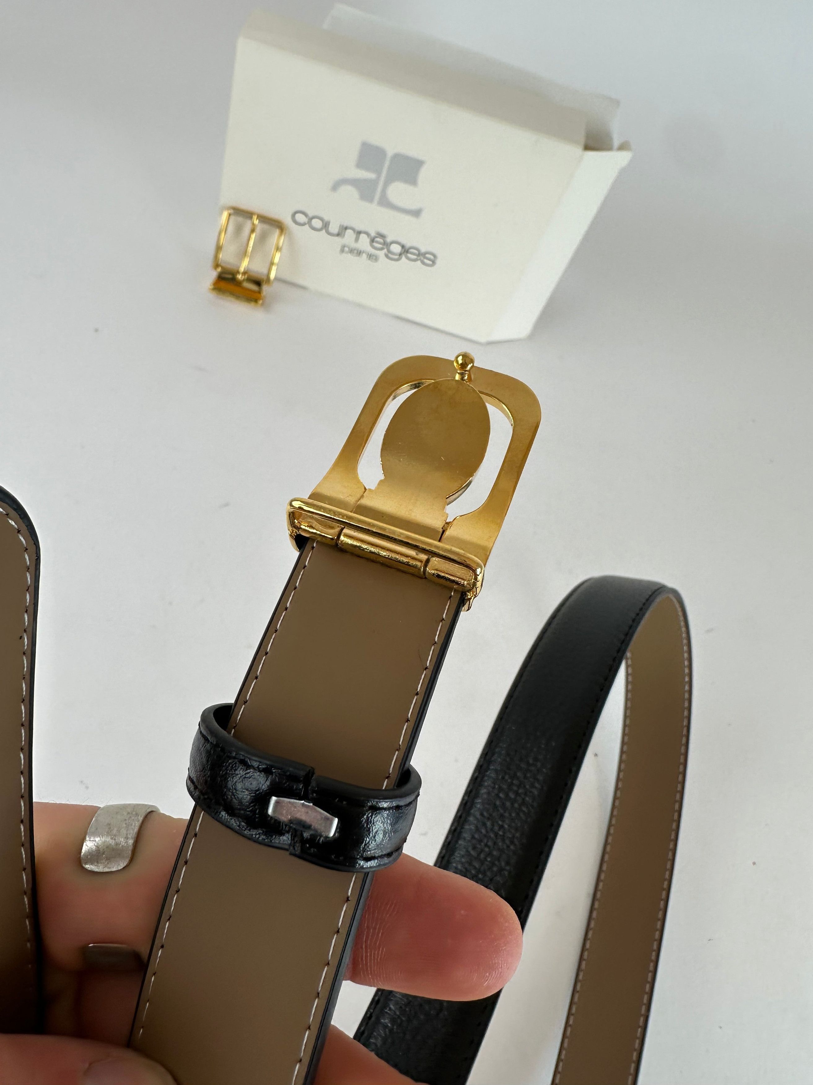 Courreges Vintage Leather Belt Set Size ONE SIZE - 6 Thumbnail
