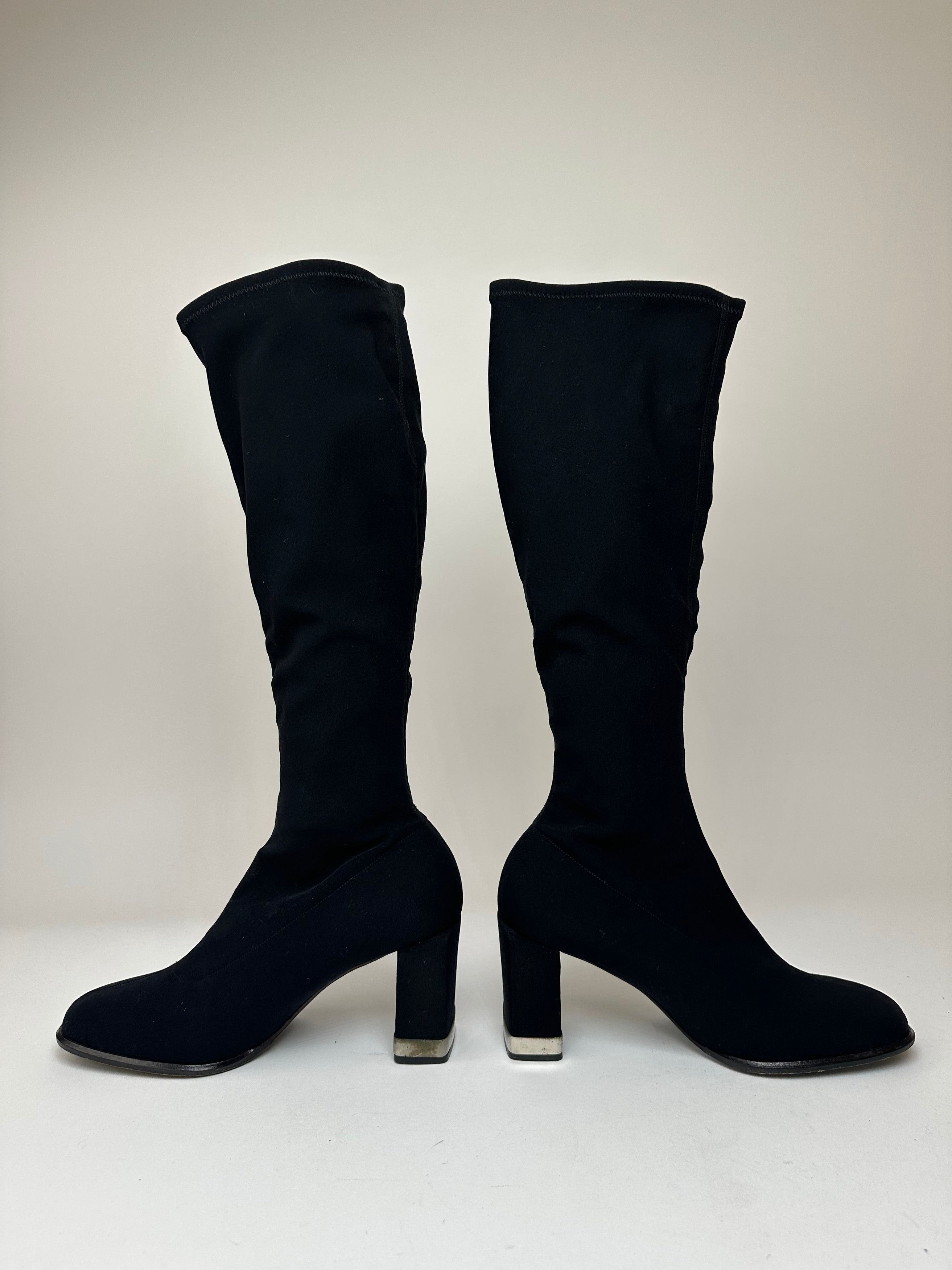Fendi Vintage Synthetic Heeled Boots Black EU37 Size US 6.5 / IT 36.5 - 6 Thumbnail