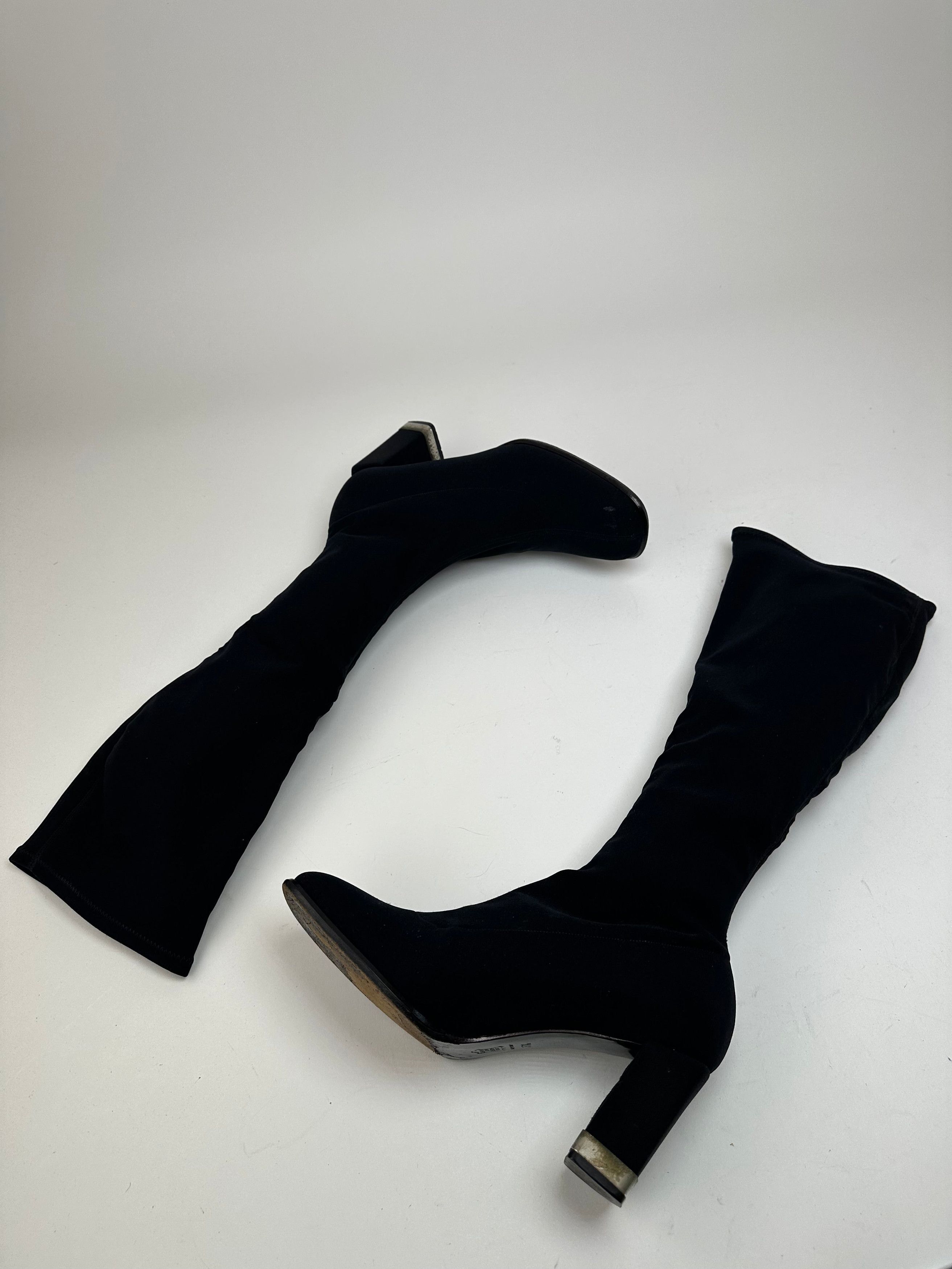 Fendi Vintage Synthetic Heeled Boots Black EU37 Size US 6.5 / IT 36.5 - 7 Thumbnail