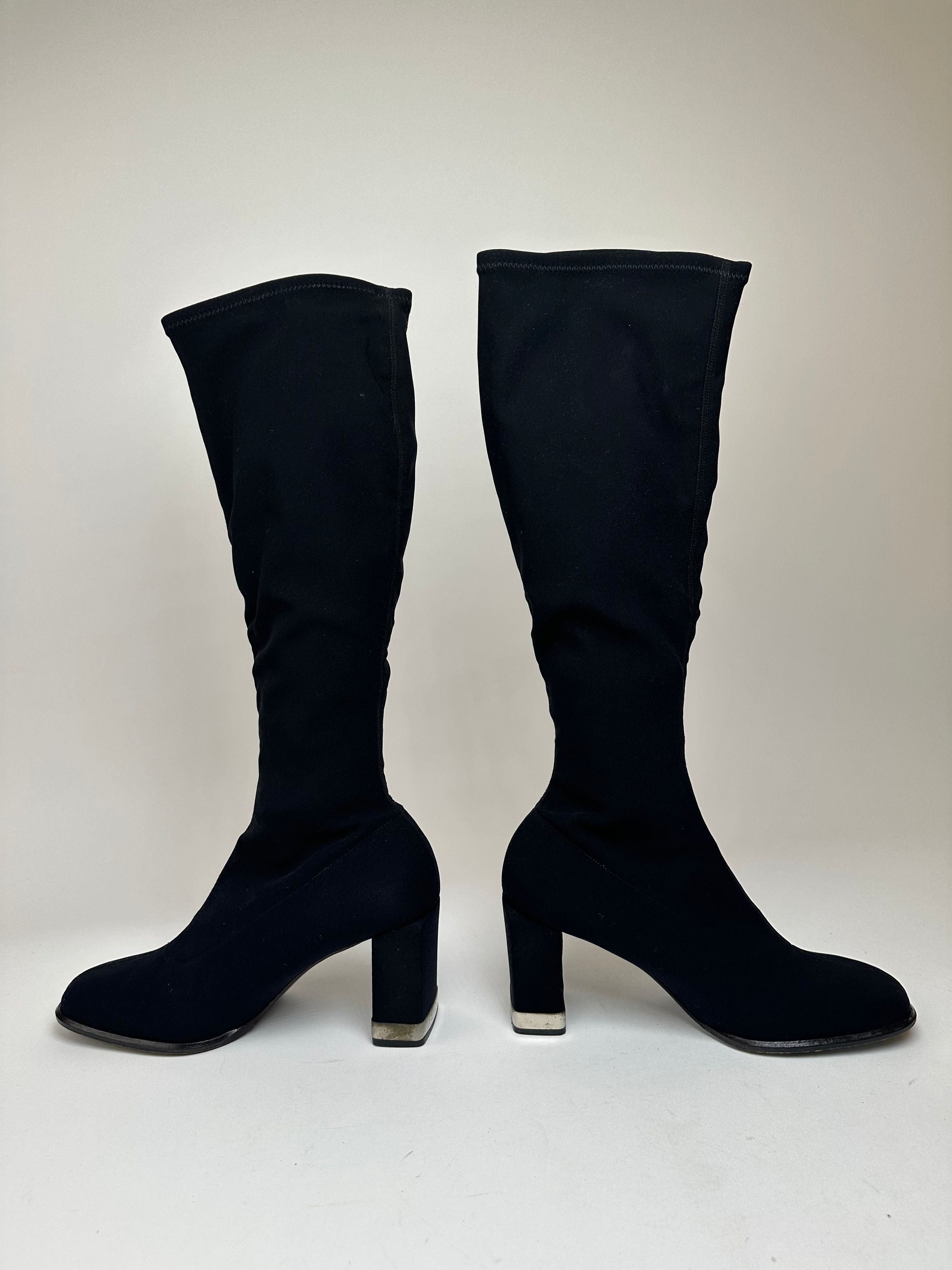Fendi Vintage Synthetic Heeled Boots Black EU37 Size US 6.5 / IT 36.5 - 10 Thumbnail