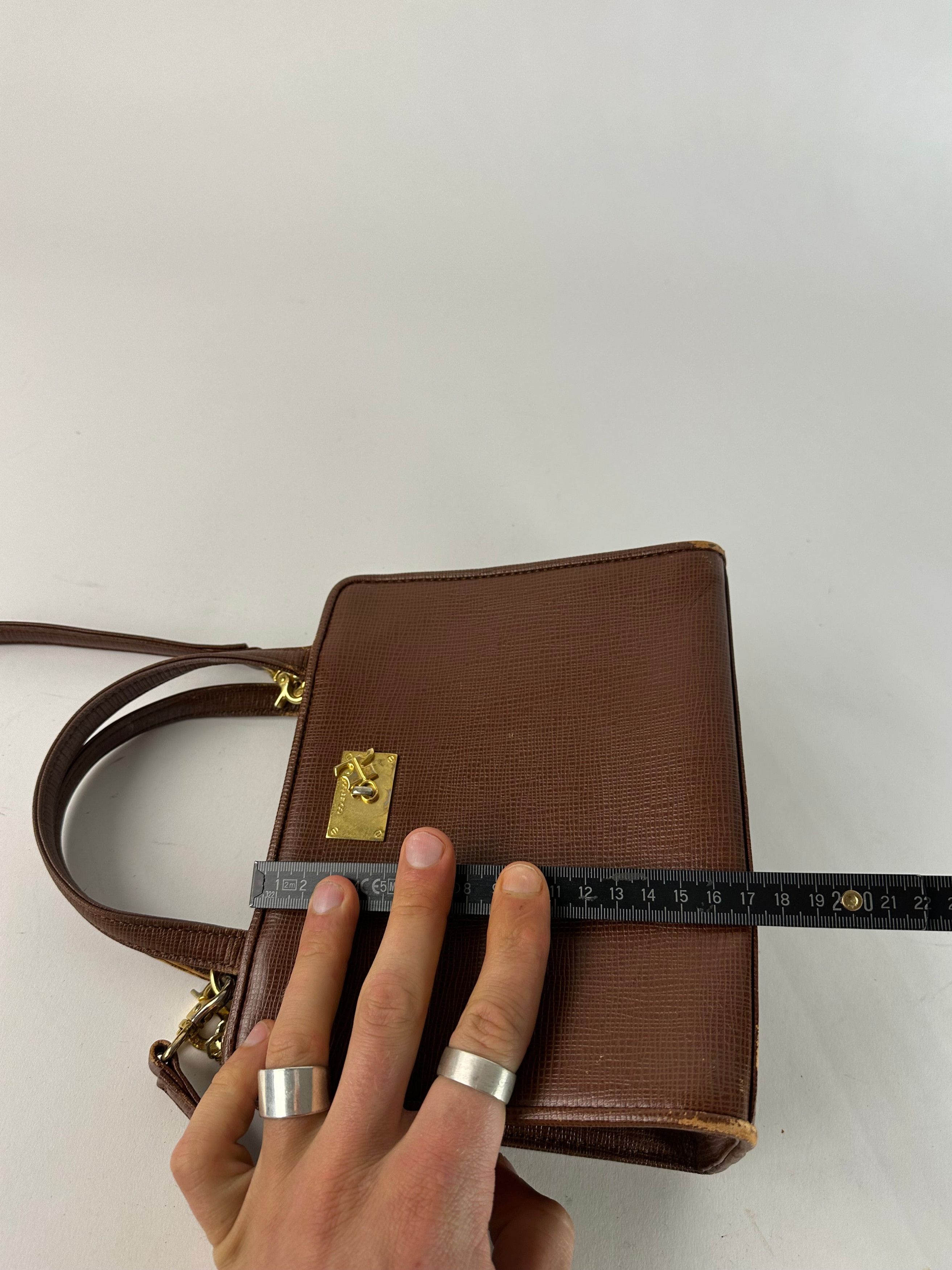 Courreges Vintage 2Way Leather Bag Brown Size ONE SIZE - 10 Thumbnail