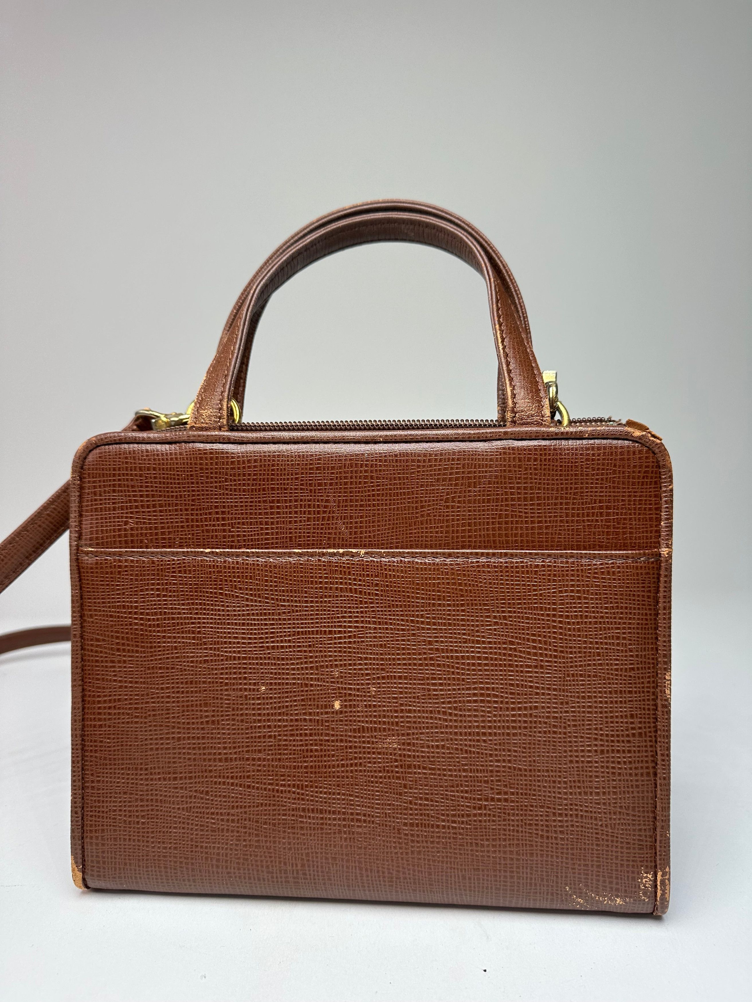 Courreges Vintage 2Way Leather Bag Brown Size ONE SIZE - 6 Thumbnail