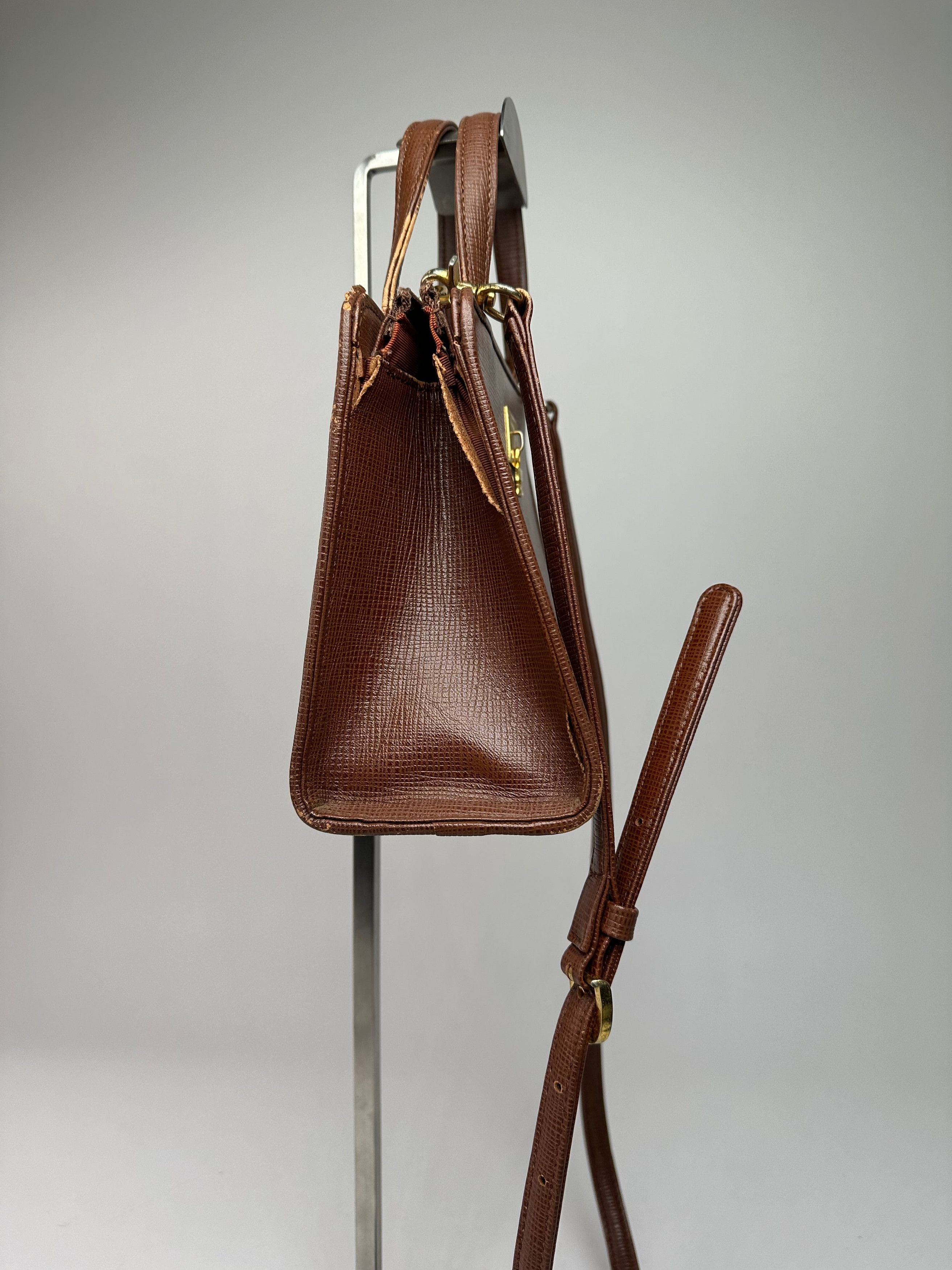 Courreges Vintage 2Way Leather Bag Brown Size ONE SIZE - 5 Thumbnail