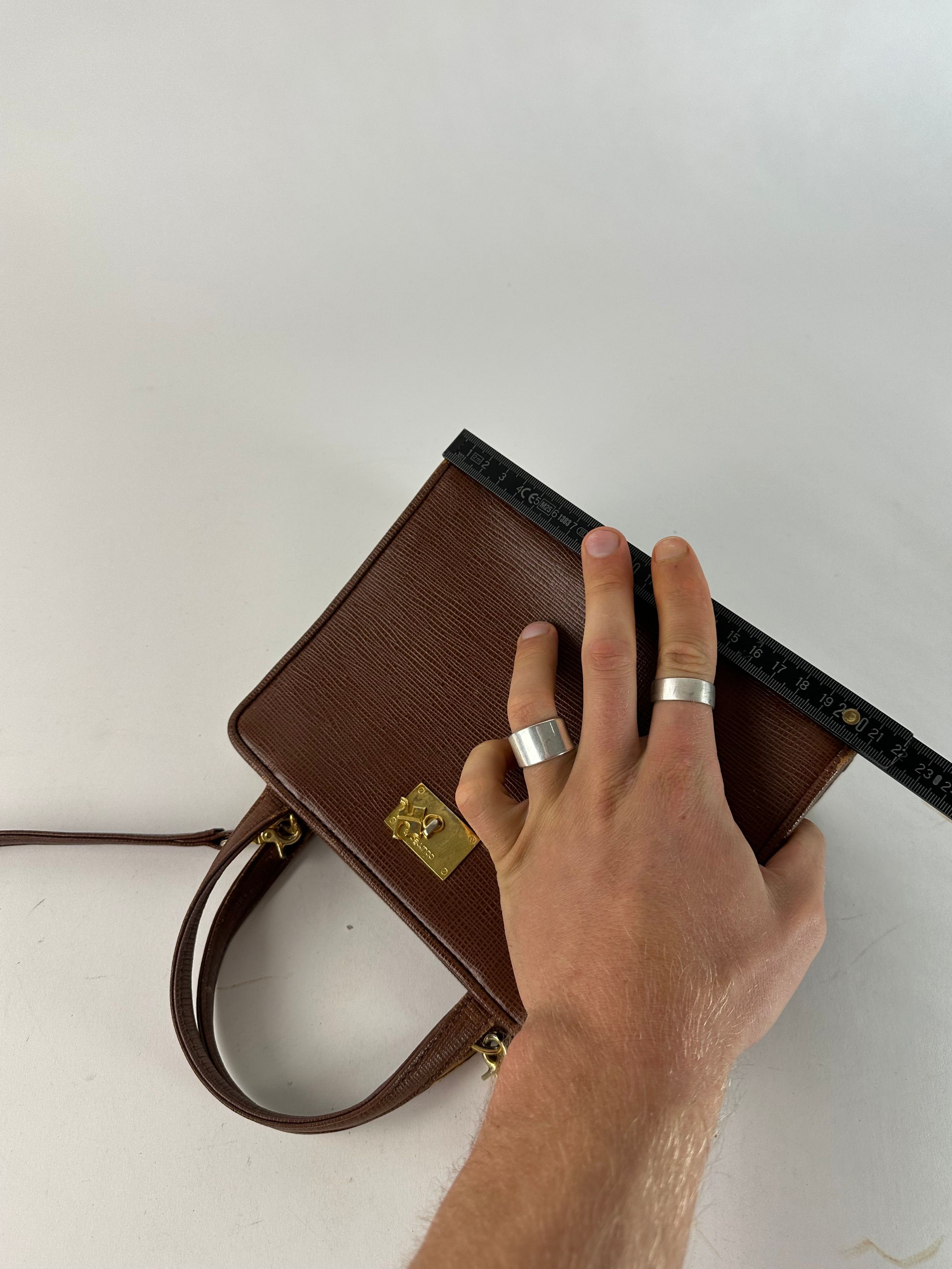 Courreges Vintage 2Way Leather Bag Brown Size ONE SIZE - 9 Thumbnail