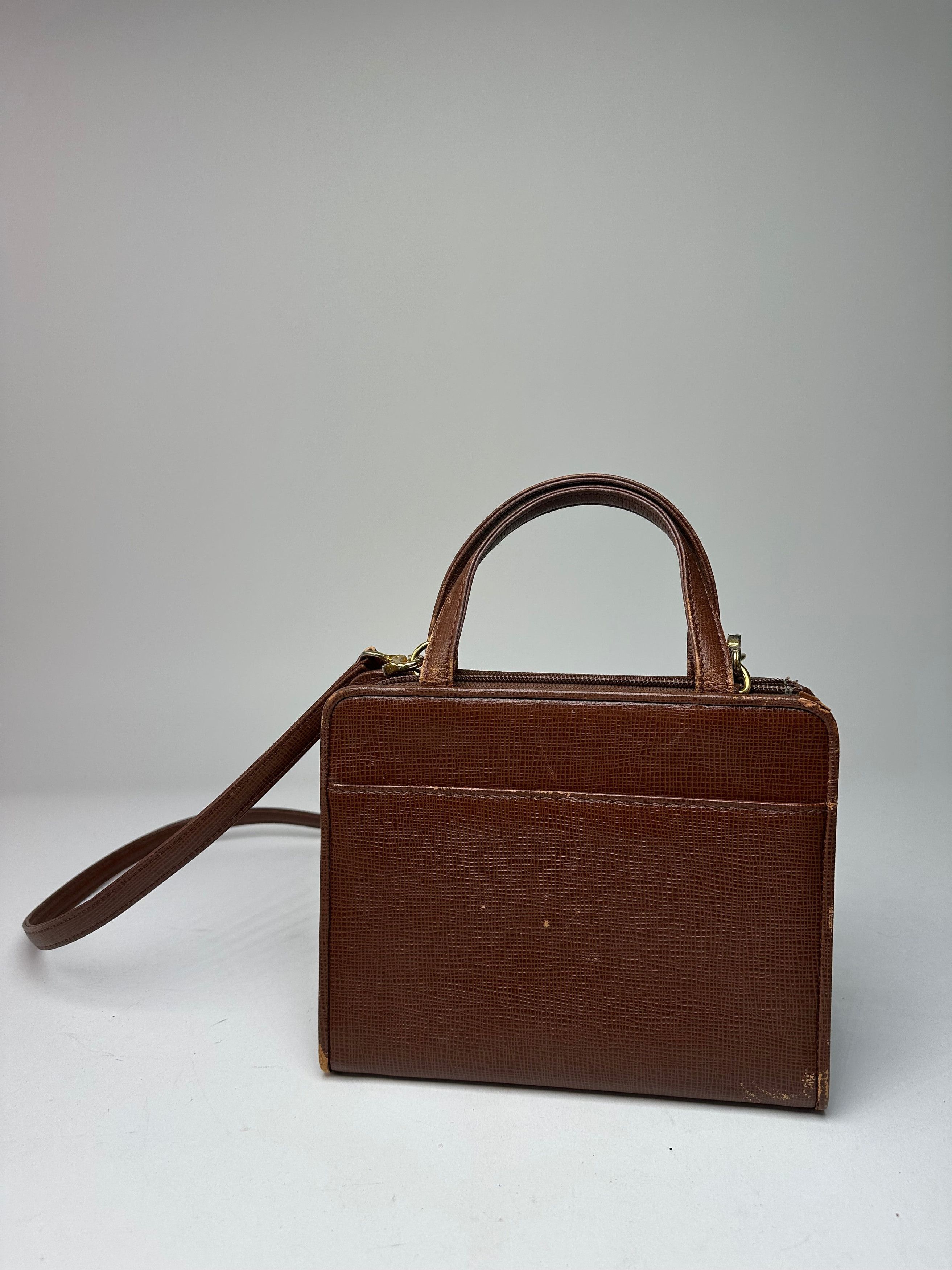 Courreges Vintage 2Way Leather Bag Brown Size ONE SIZE - 2 Thumbnail