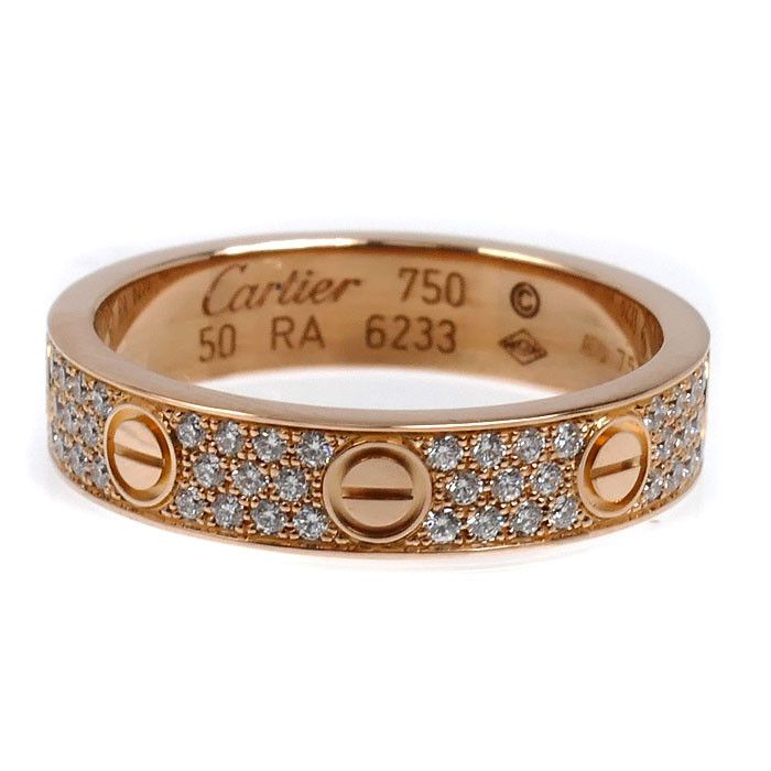 Cartier Cartier Cartier Mini Love Au750 Diamond Ring Size 10 Precious Metal Ring B4085850 DUTY FREE for USA Size ONE SIZE - 3 Thumbnail