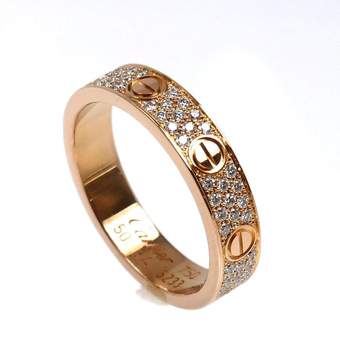 Cartier Cartier Cartier Mini Love Au750 Diamond Ring Size 10 Precious Metal Ring B4085850 DUTY FREE for USA Size ONE SIZE - 2 Thumbnail