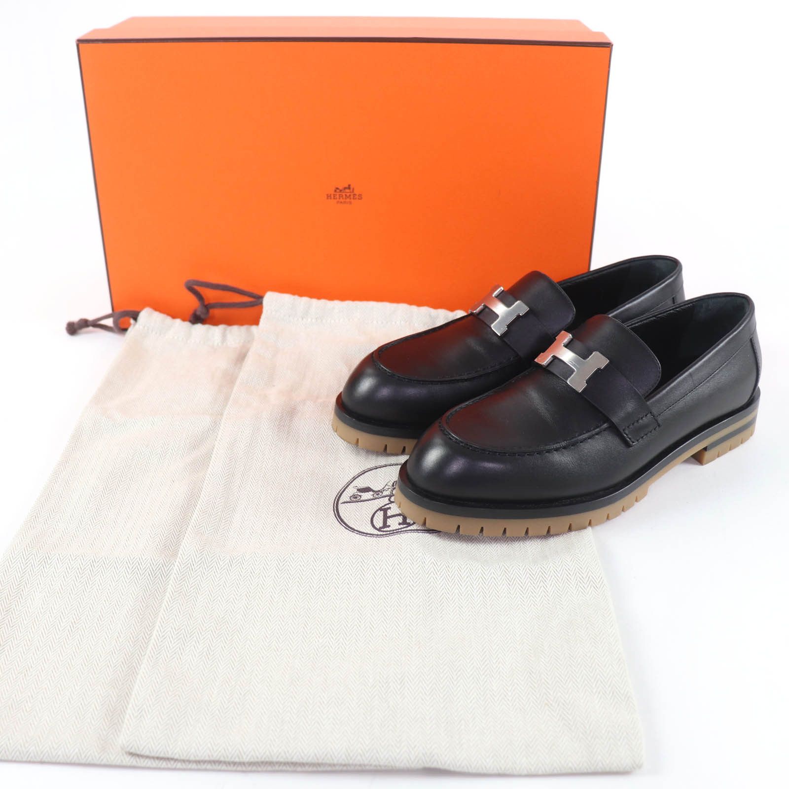 Hermes Hermes Hermes Forble HMetal Leather Loafers 36 Leather Shoes DUTY FREE for USA Size ONE SIZE - 2 Thumbnail