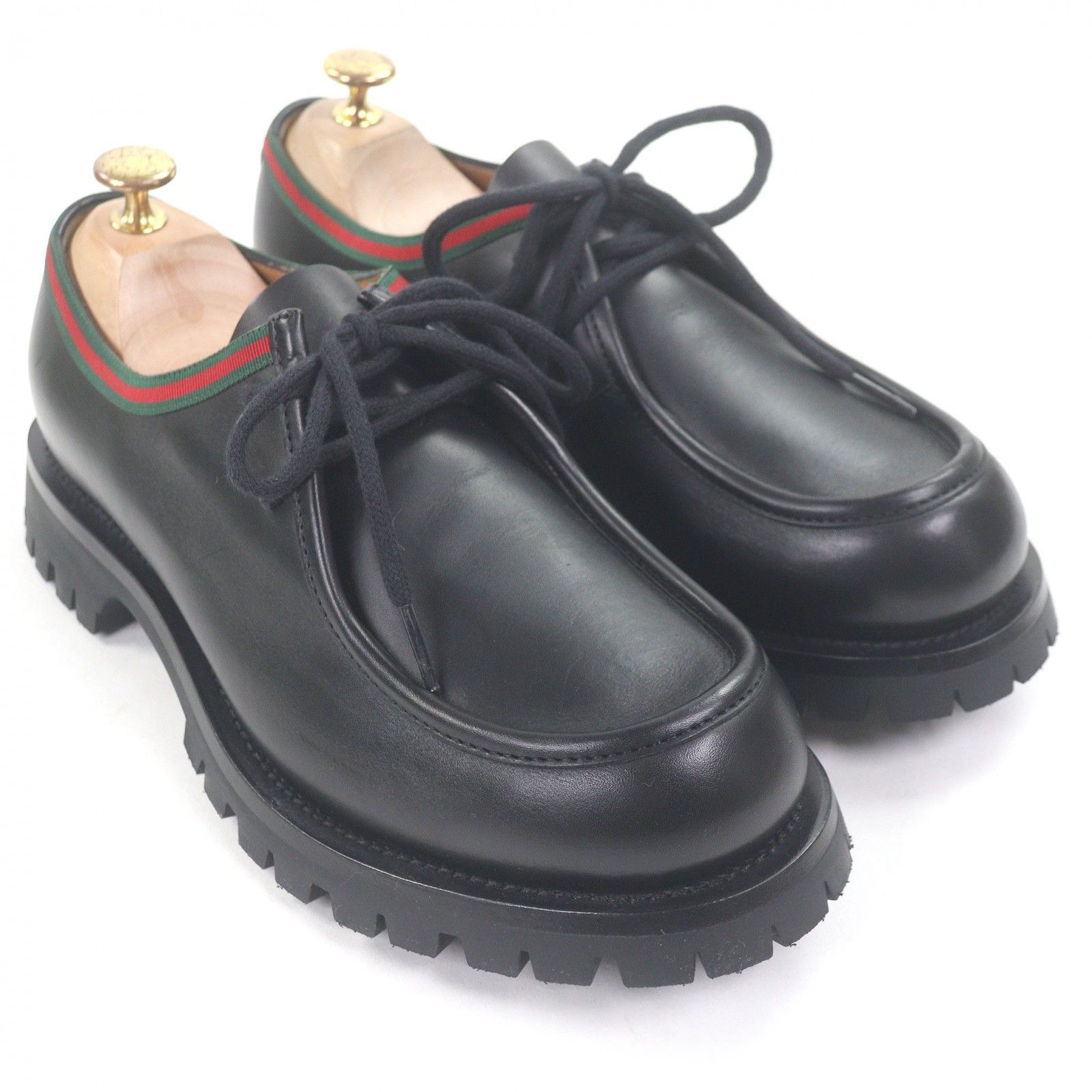 Gucci Gucci Gucci Web stripe Tyrolean leather derby shoes Leather Shoes 643721 DUTY FREE for USA Size ONE SIZE - 3 Thumbnail