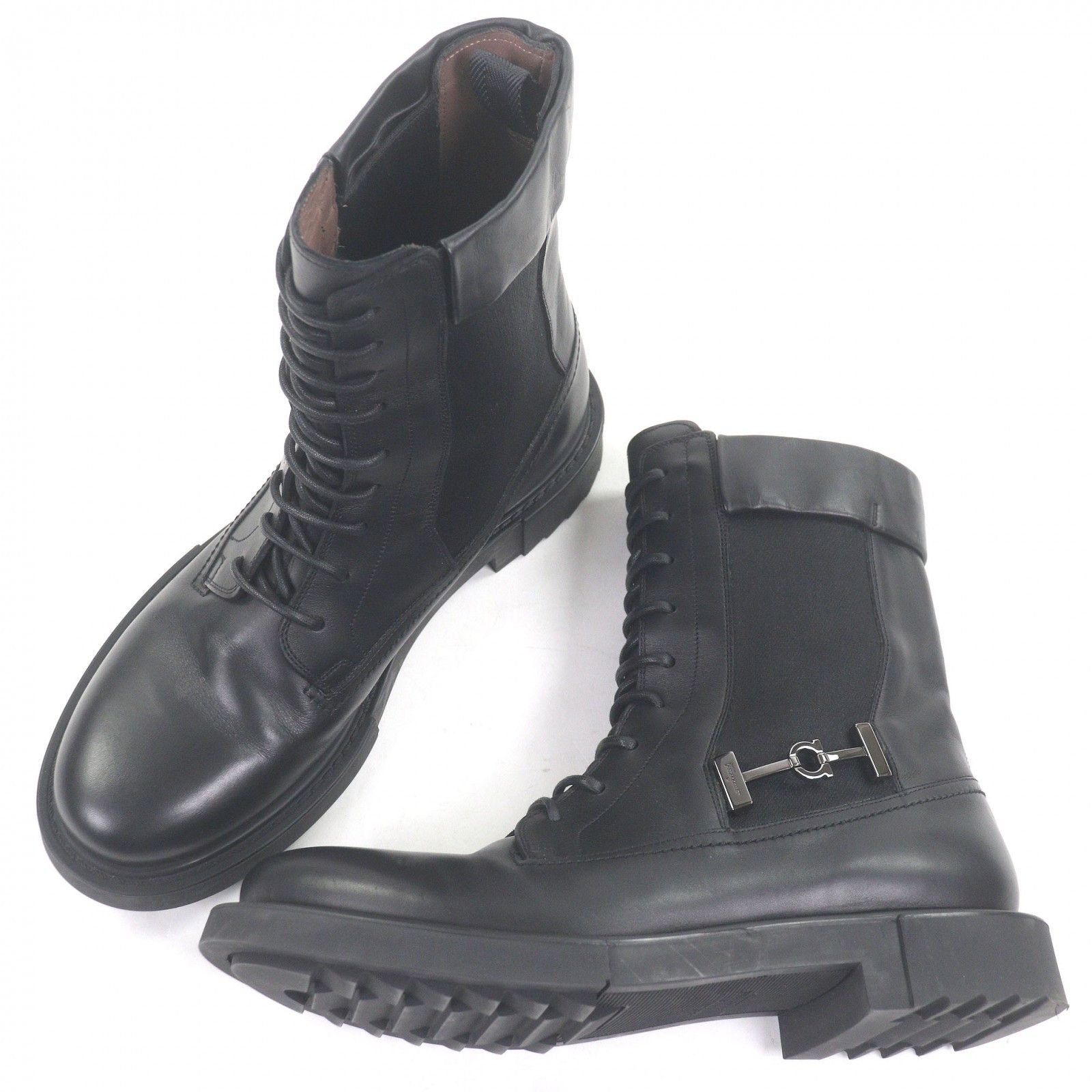 Salvatore Ferragamo Salvatore Ferragamo Salvatore Ferragamo Gancini Leather Ankle Boots Leather Shoes DUTY FREE for USA Size ONE SIZE - 3 Thumbnail