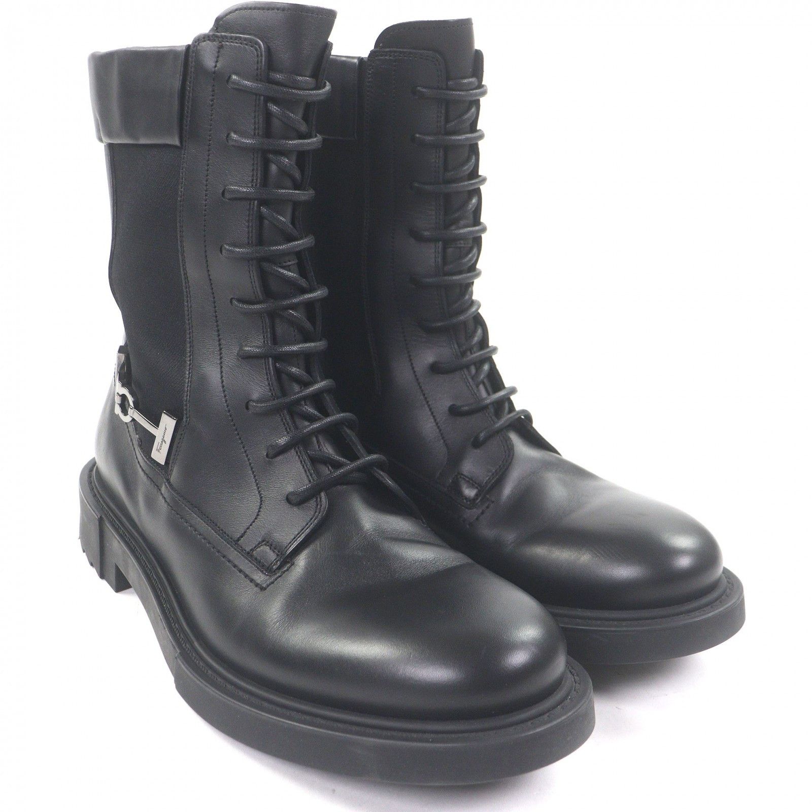 Salvatore Ferragamo Salvatore Ferragamo Salvatore Ferragamo Gancini Leather Ankle Boots Leather Shoes DUTY FREE for USA Size ONE SIZE - 2 Thumbnail