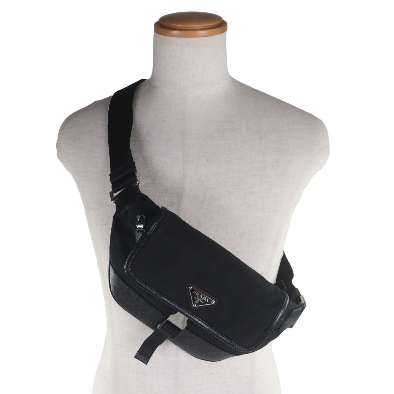 Prada Prada Prada Nylon Sling Bag Textile Crossbody Bag 2VH176 DUTY FREE for USA Size ONE SIZE - 2 Thumbnail