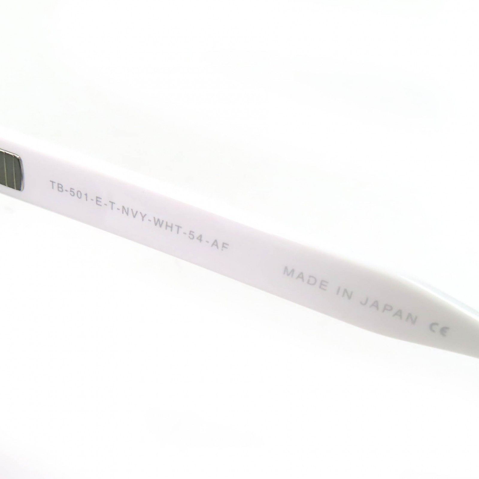 Thom Browne Thom Browne Thom Browne Sunglasses Plastic / Synthetic Sunglasses TB-501-E-T-NVY-WHT-54-AF DUTY FREE for USA Size ONE SIZE - 9 Thumbnail