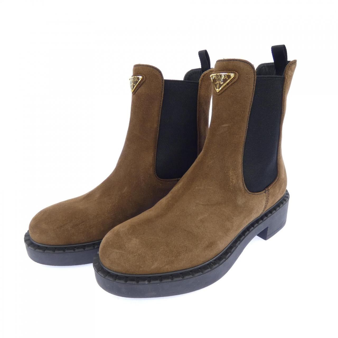 Prada Prada Prada Calf Suede Boots Leather Shoes 1T703N DUTY FREE for USA Size ONE SIZE - 3 Thumbnail