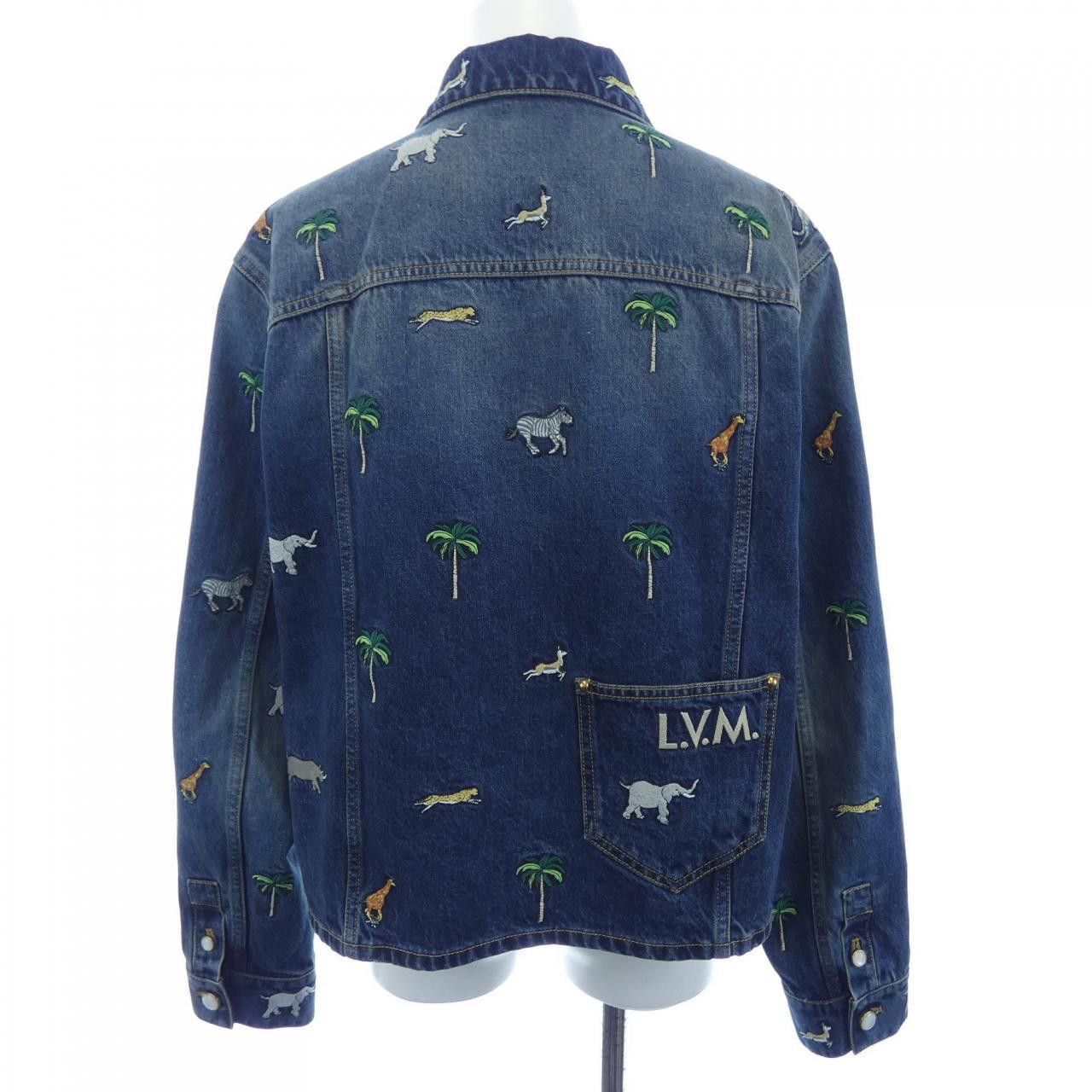 Louis Vuitton Louis Vuitton Louis Vuitton The Darjeeling Limited Embroidery Denim Jacket Textile Outerwear HUA92WXY3 DUTY FREE for USA Size ONE SIZE - 2 Thumbnail
