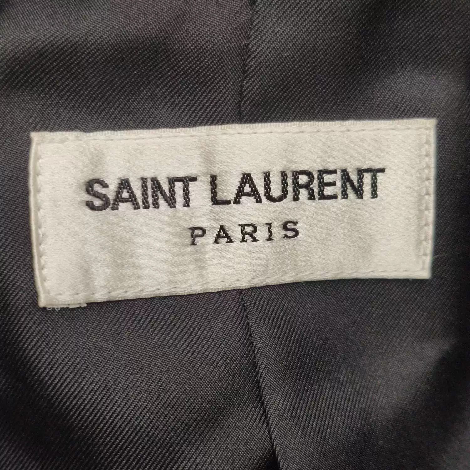 Saint Laurent Paris Saint Laurent Black Wool 3-Button Blazer Size US M / EU 48-50 / 2 - 6 Thumbnail